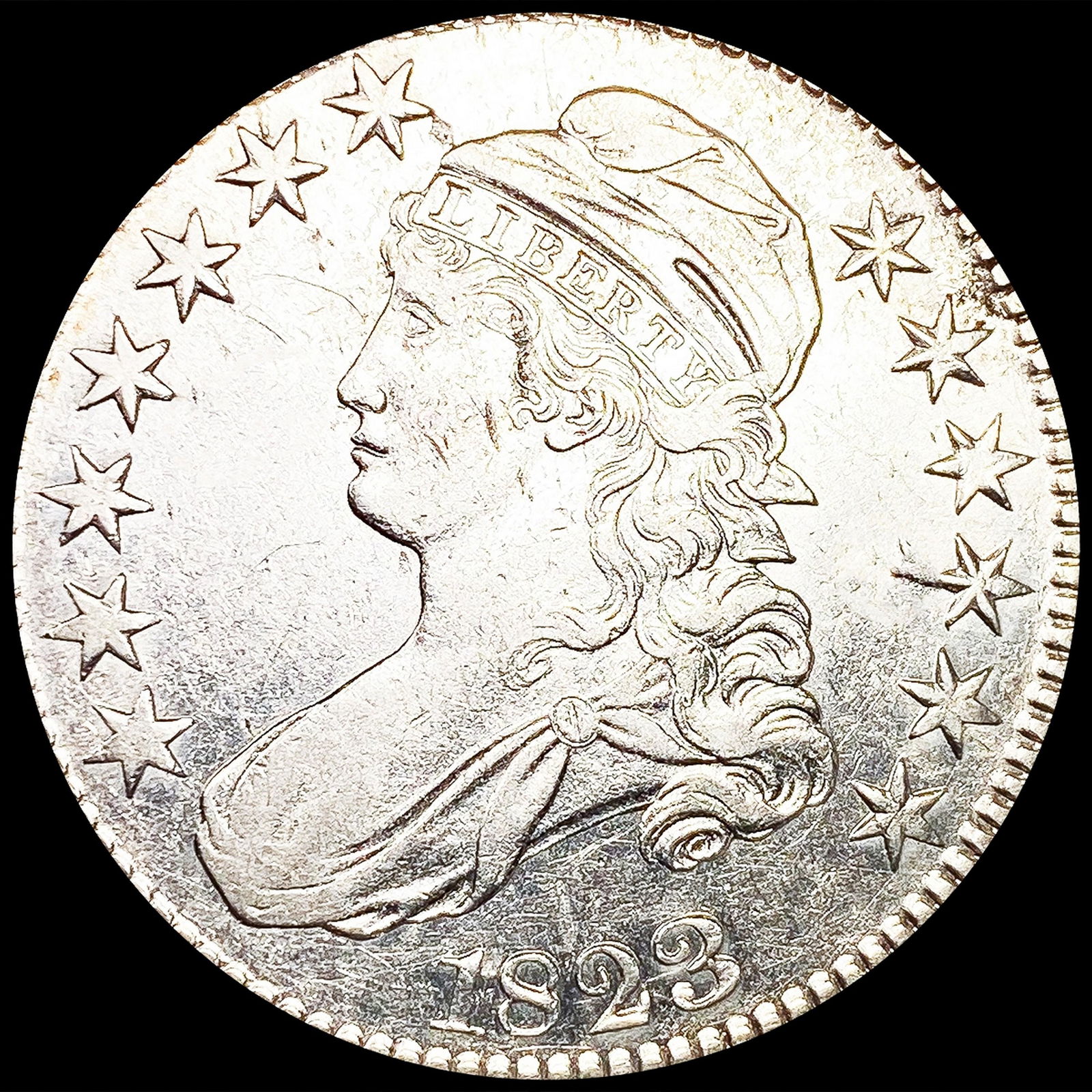 1823 0-112 Cap Bust Half Dollar R1 CLOSE UNC (1 of 2)