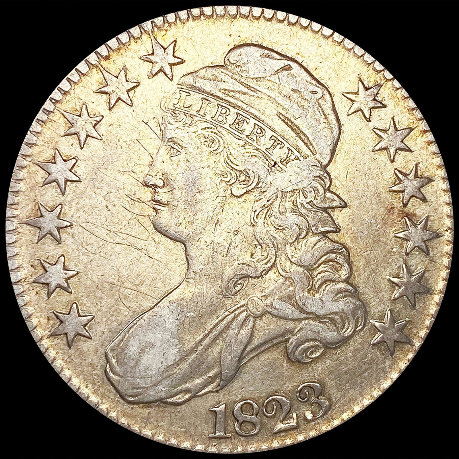 1823 0-104 Cap Bust Half Dollar R1 LIGHT CIRC (1 of 2)