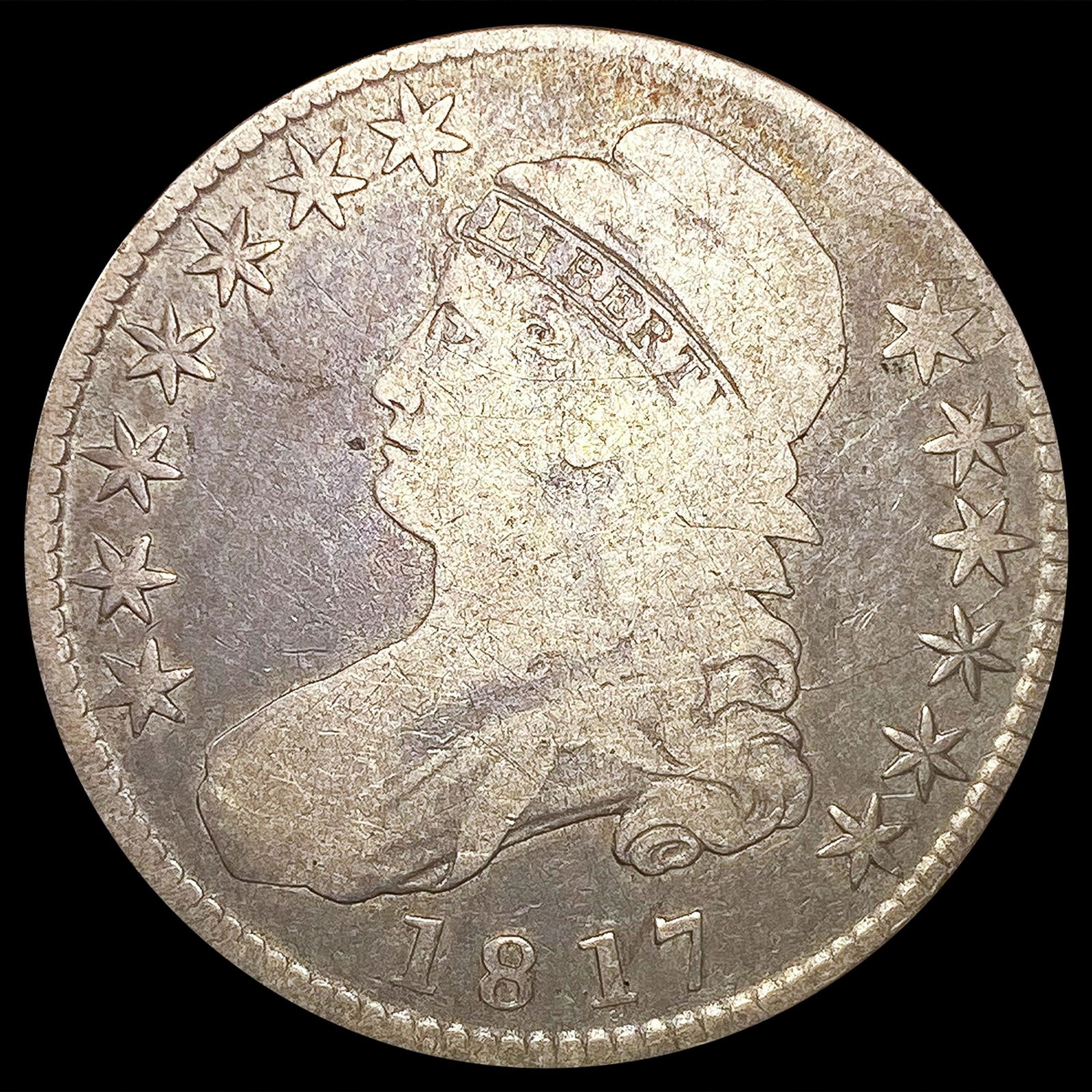 1817 0-108 Cap Bust Half Dollar R5 NICE CIRC (1 of 2)