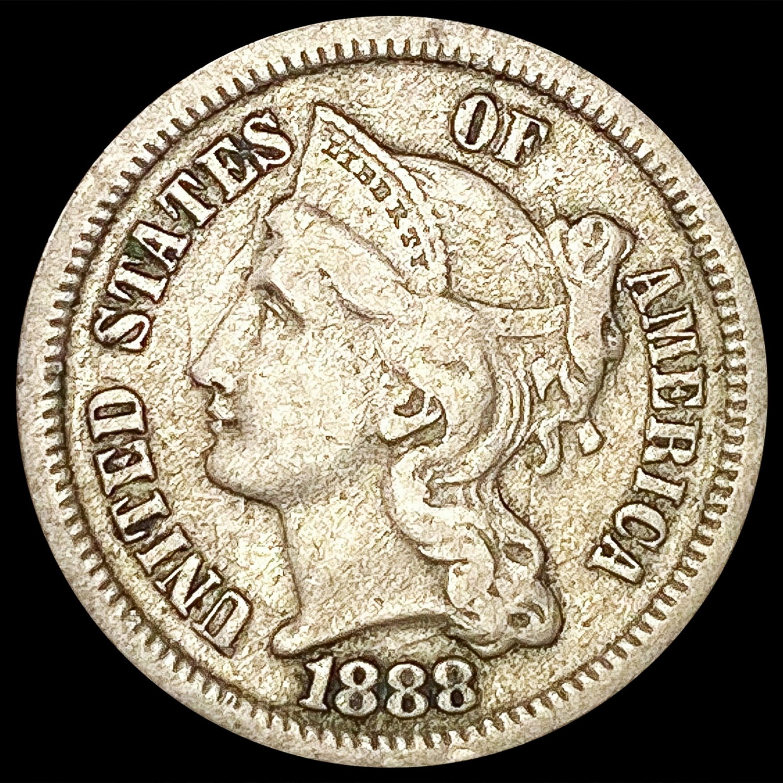 1888 Nickel Three Cent LIGHTLY CIRCULATED (1 of 2)