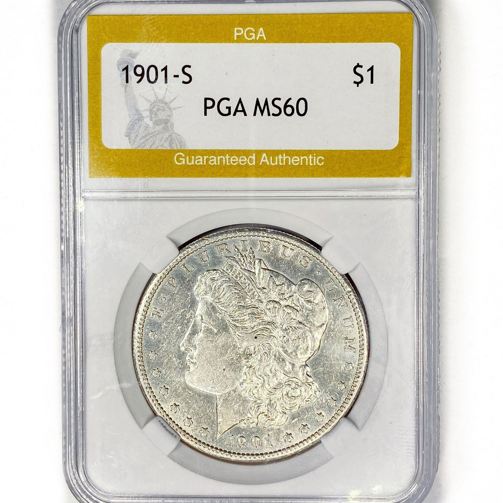 1901-S Morgan Silver Dollar PGA MS60 (1 of 2)