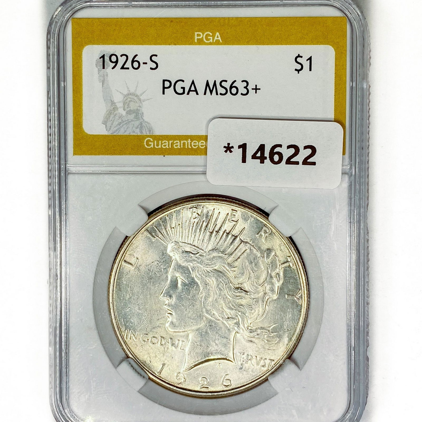 1926-S Silver Peace Dollar PGA MS63+ (1 of 2)
