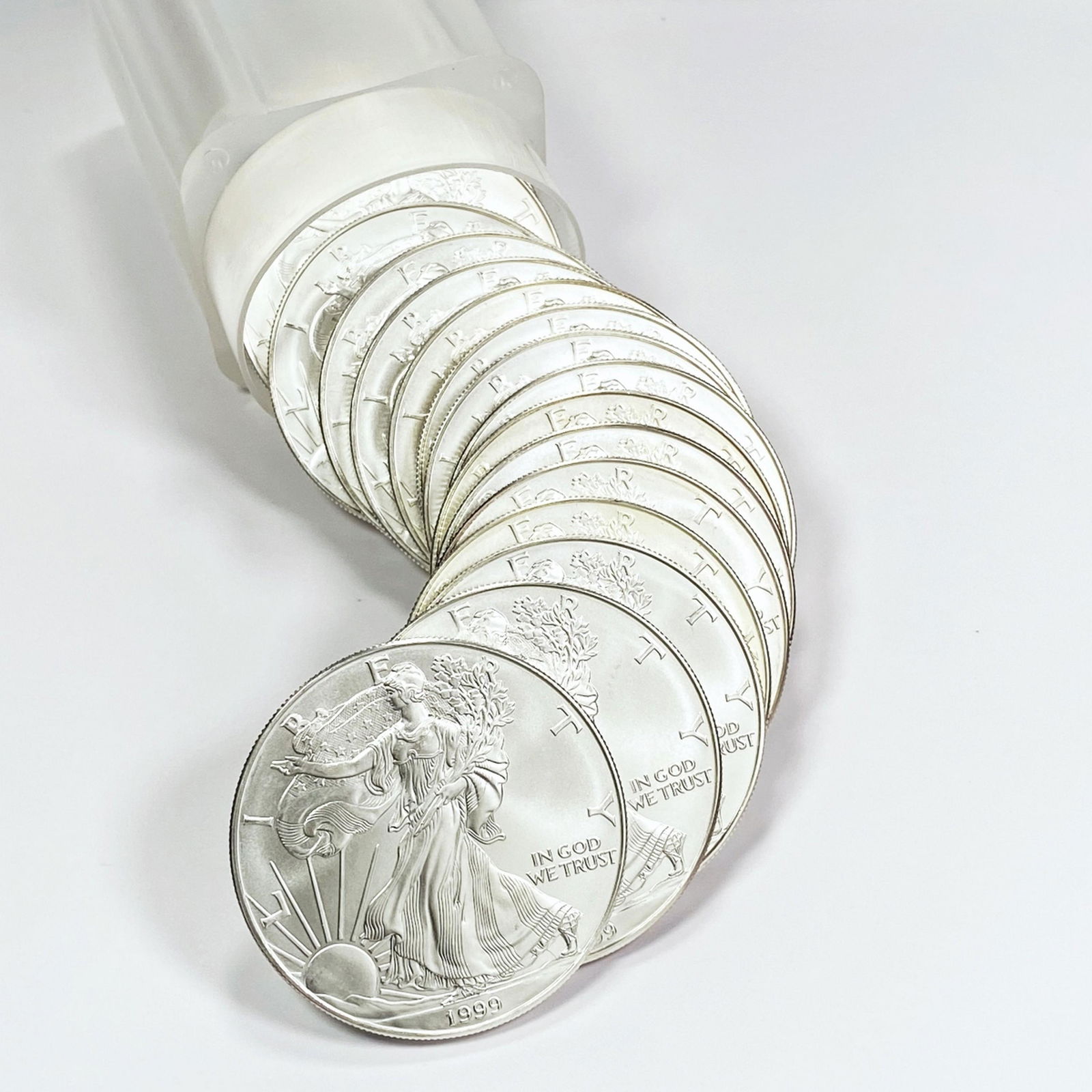 1999 American 1oz Silver Eagle Roll (17 Coins) (1 of 4)