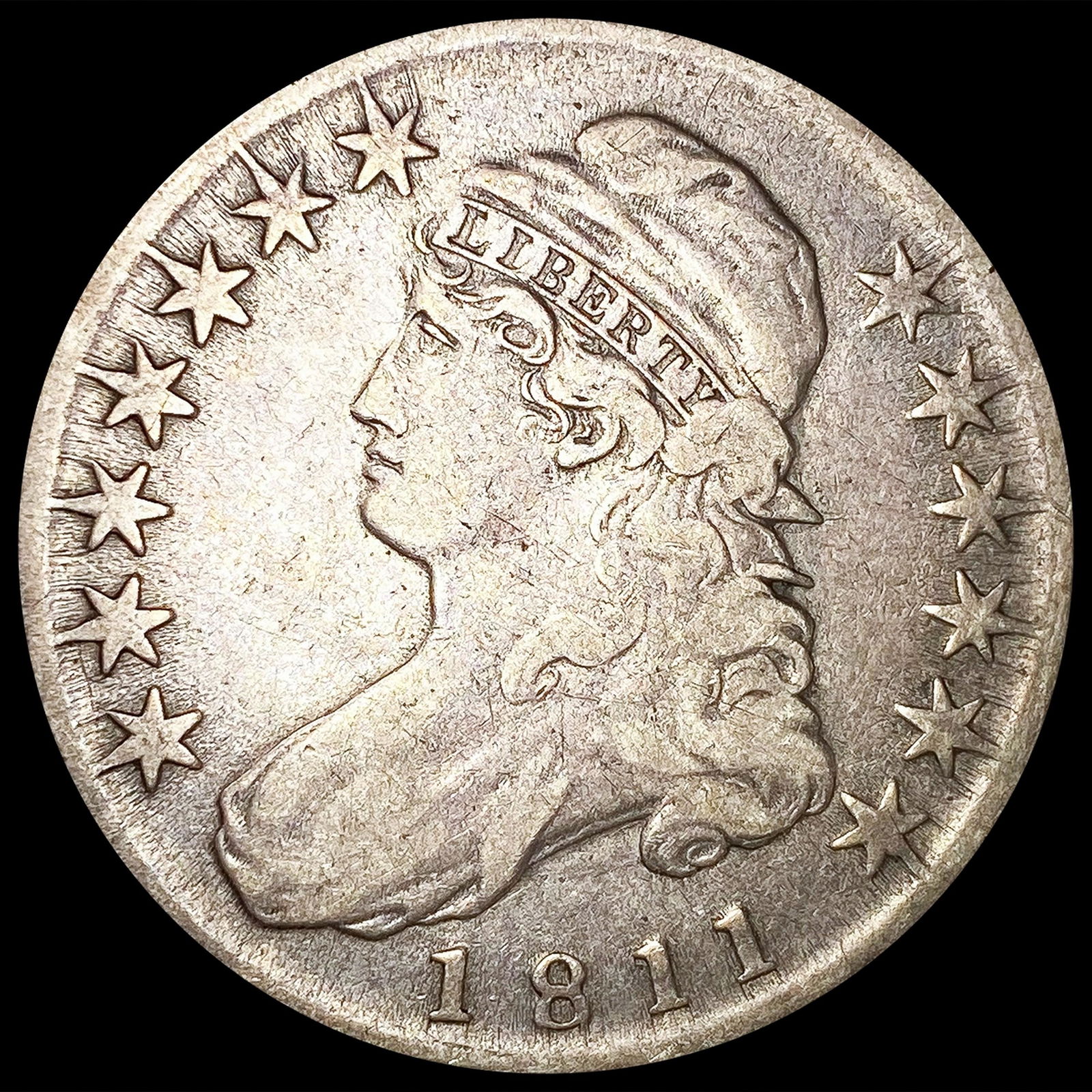 1811 0-106 Cap Bust Half Dollar R3 NICE CIRC (1 of 2)