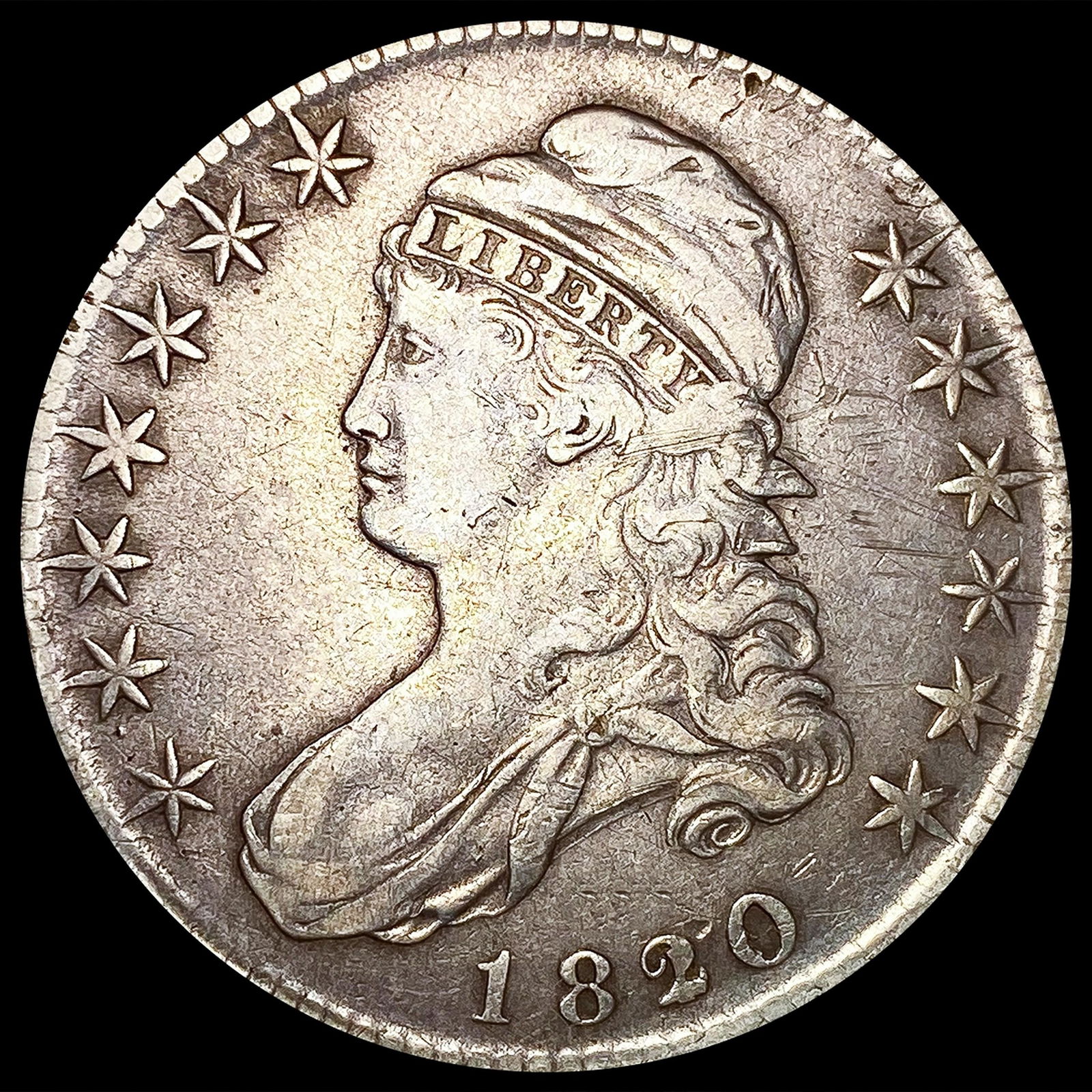 1820 0-101 Cap Bust Half Dollar R2 LIGHT CIRC (1 of 2)