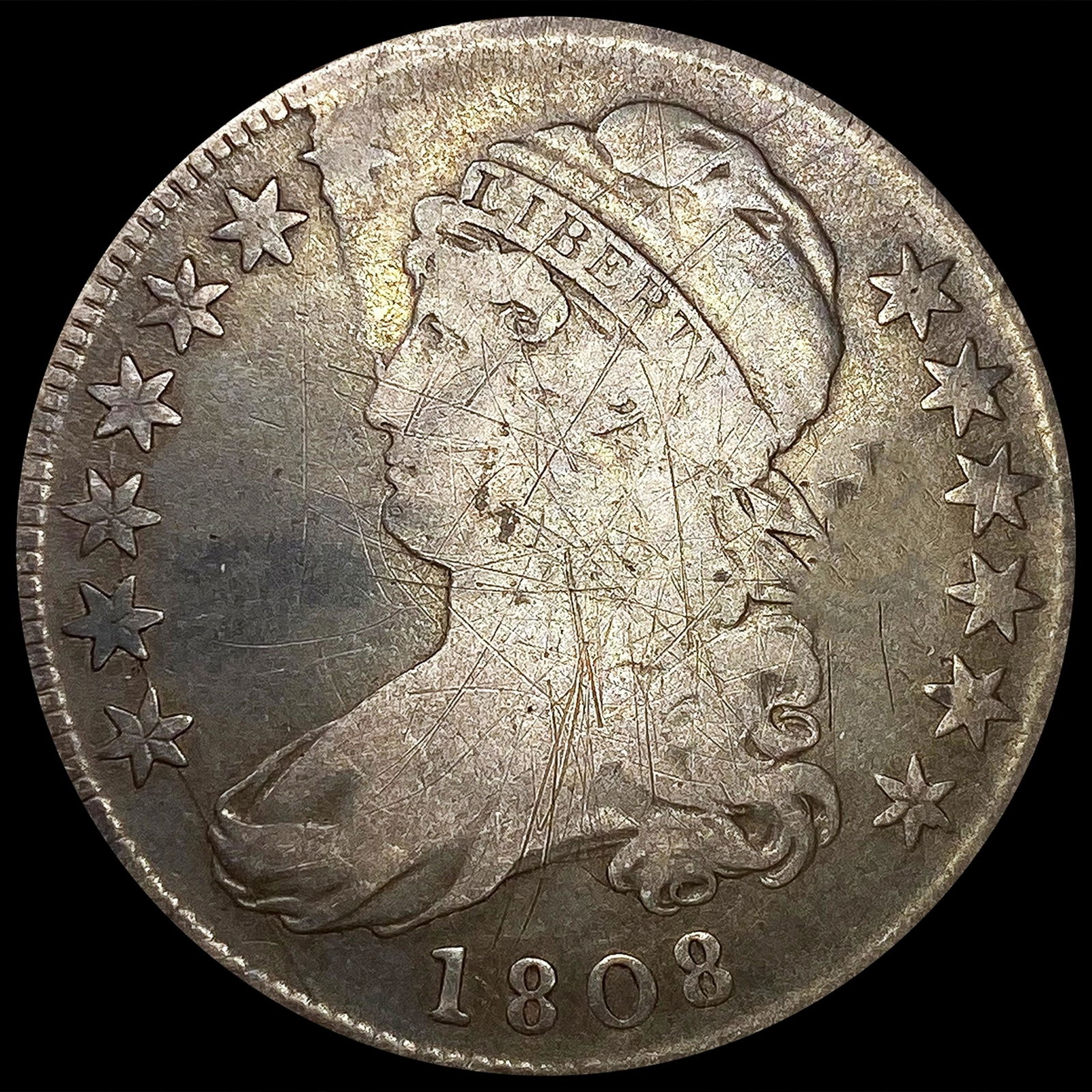 1808 0-110 Cap Bust Half Dollar R5 NICE CIRC (1 of 2)