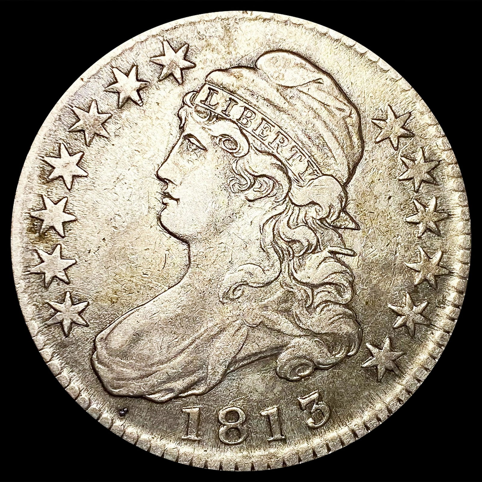 1813 0-108 Cap Bust Half Dollar R3 LIGHT CIRC (1 of 2)