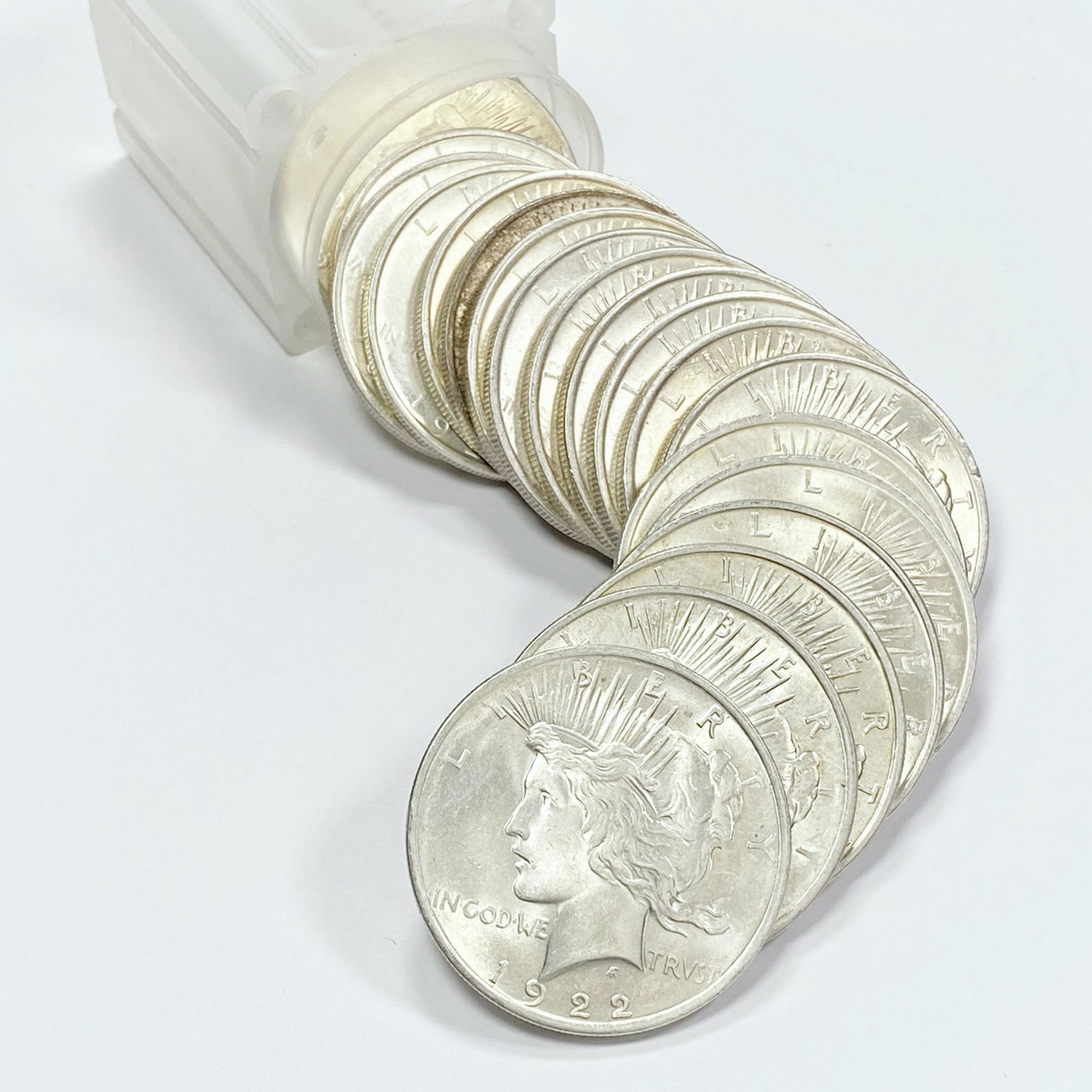 1922 Peace Silver Dollar Roll (20 Coins) UNC (1 of 4)