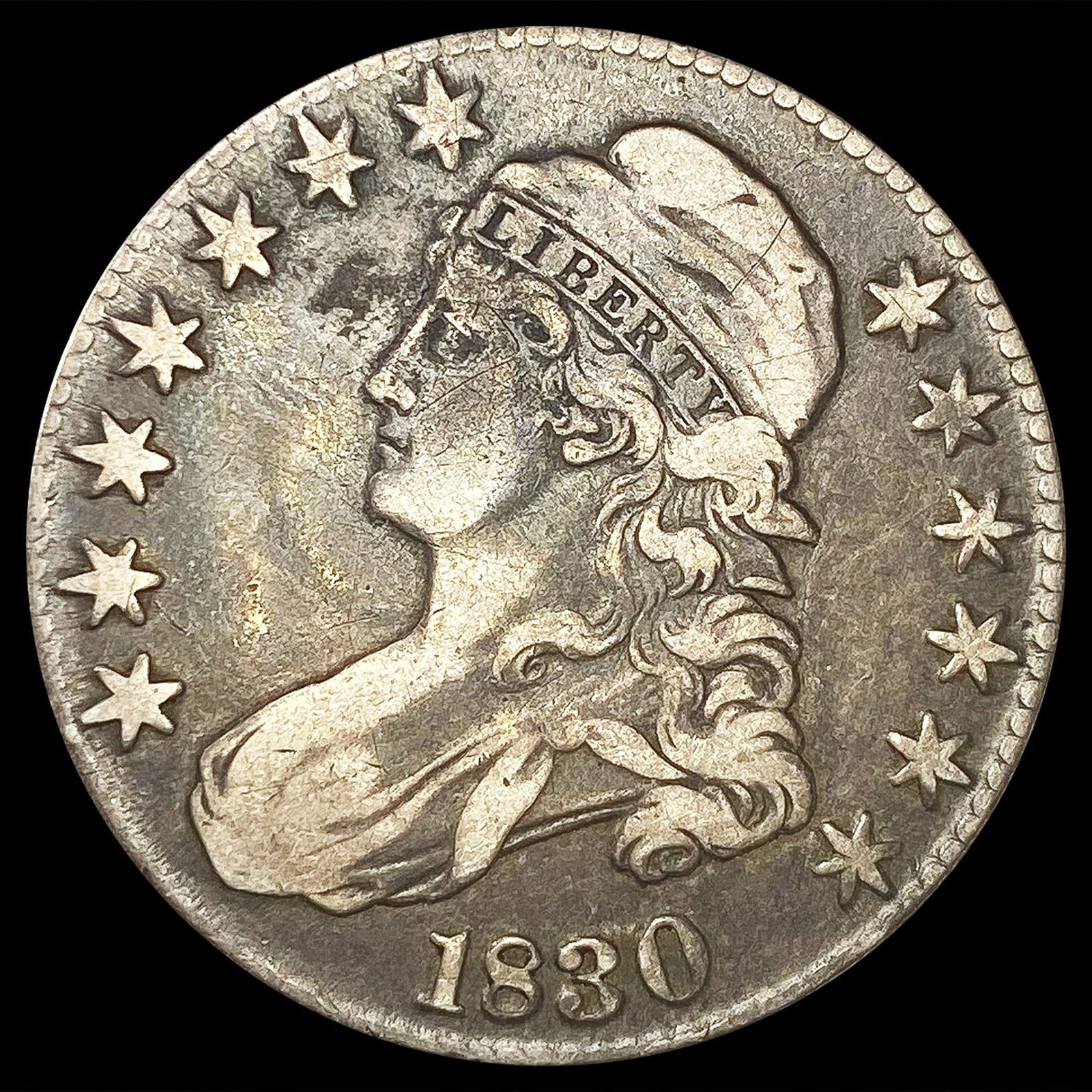 1830 0-123 Cap Bust Half Dollar R3 NICELY CIRCULAT (1 of 2)