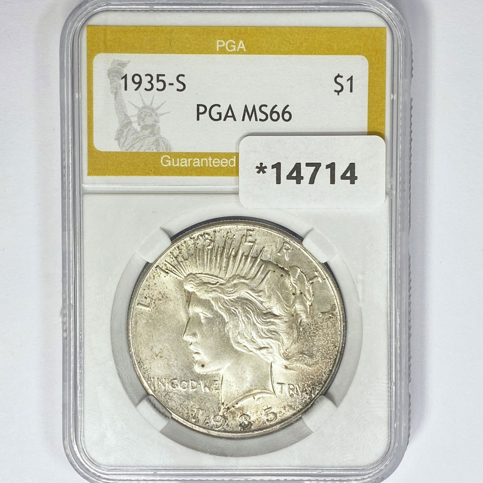1935-S Silver Peace Dollar PGA MS66 (1 of 2)