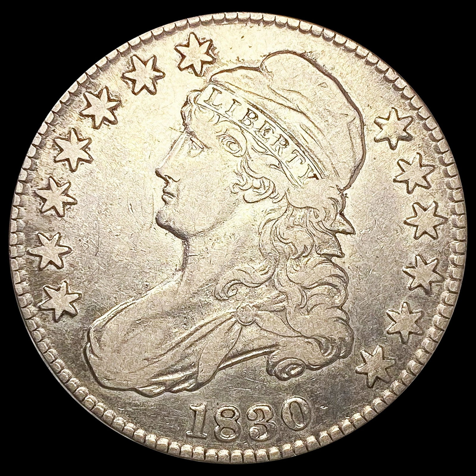 1830 0-103 Cap Bust Half Dollar R1 NICELY CIRCULAT (1 of 2)