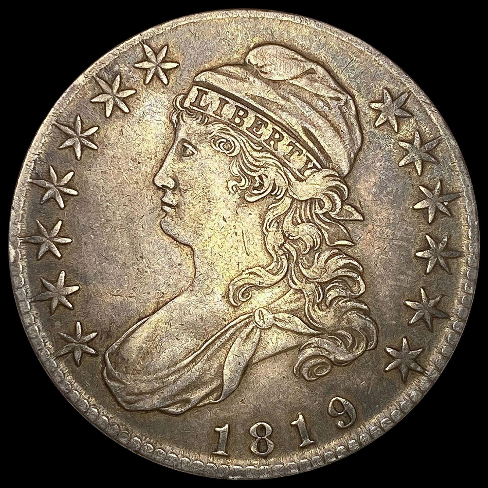 1819 0-112 Cap Bust Half Dollar R4 ABOUT UNCIRCULA (1 of 2)