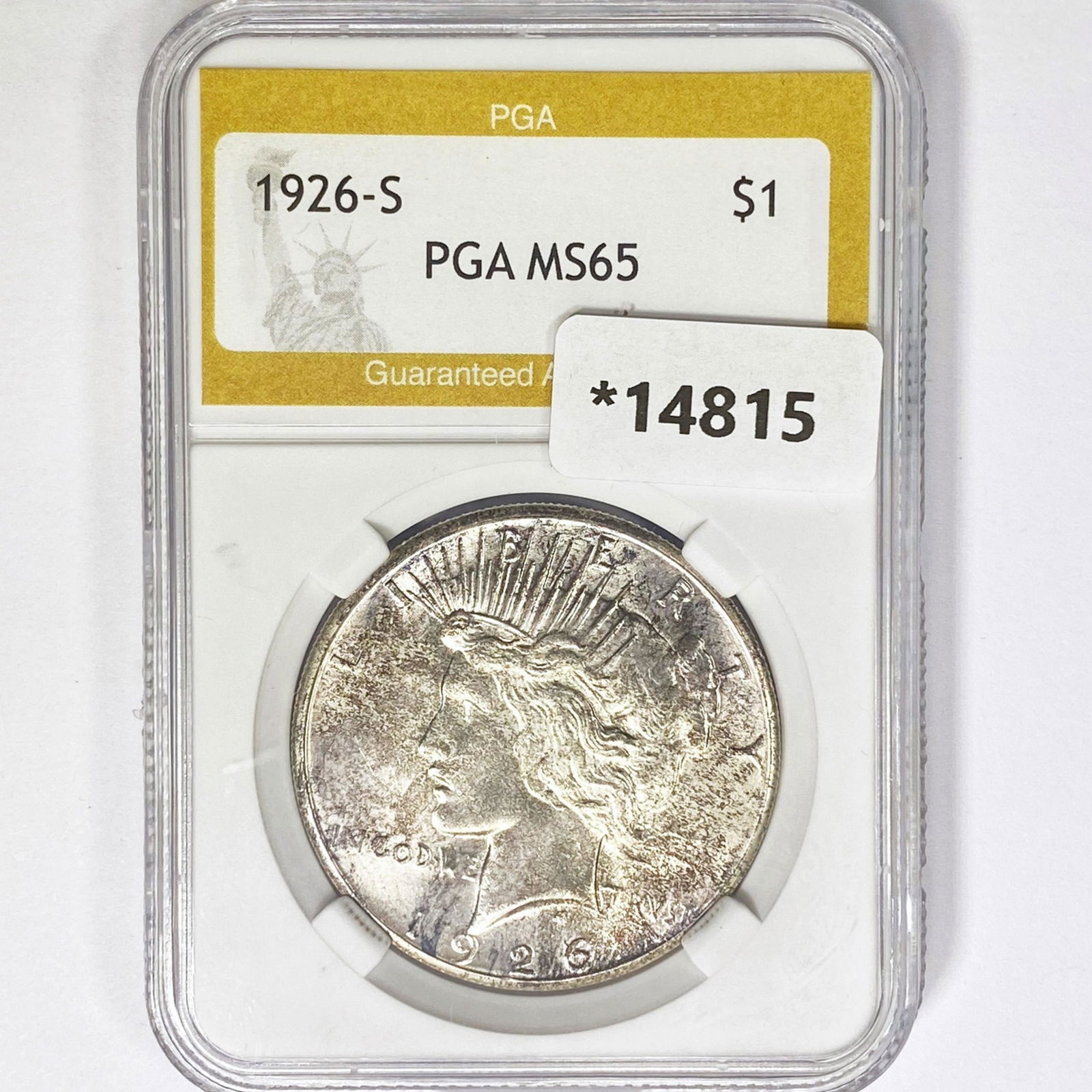 1926-S Silver Peace Dollar PGA MS65 (1 of 2)