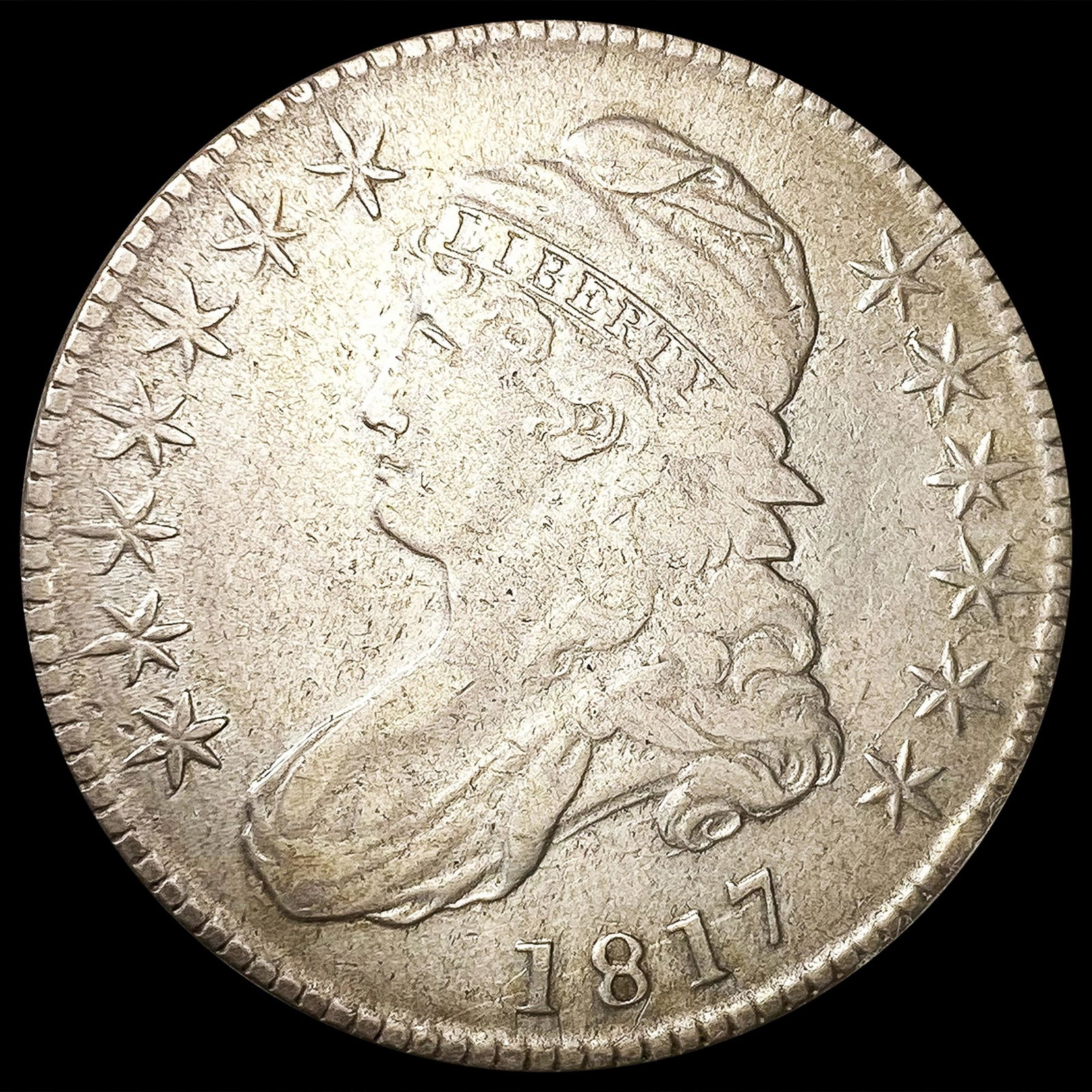 1817 0-110A Cap Bust Half Dollar R3 LIGHTLY CIRCUL (1 of 2)