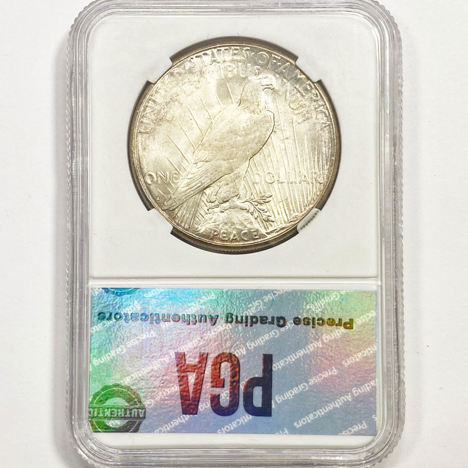 1923-S Silver Peace Dollar PGA MS65+ (1 of 2)
