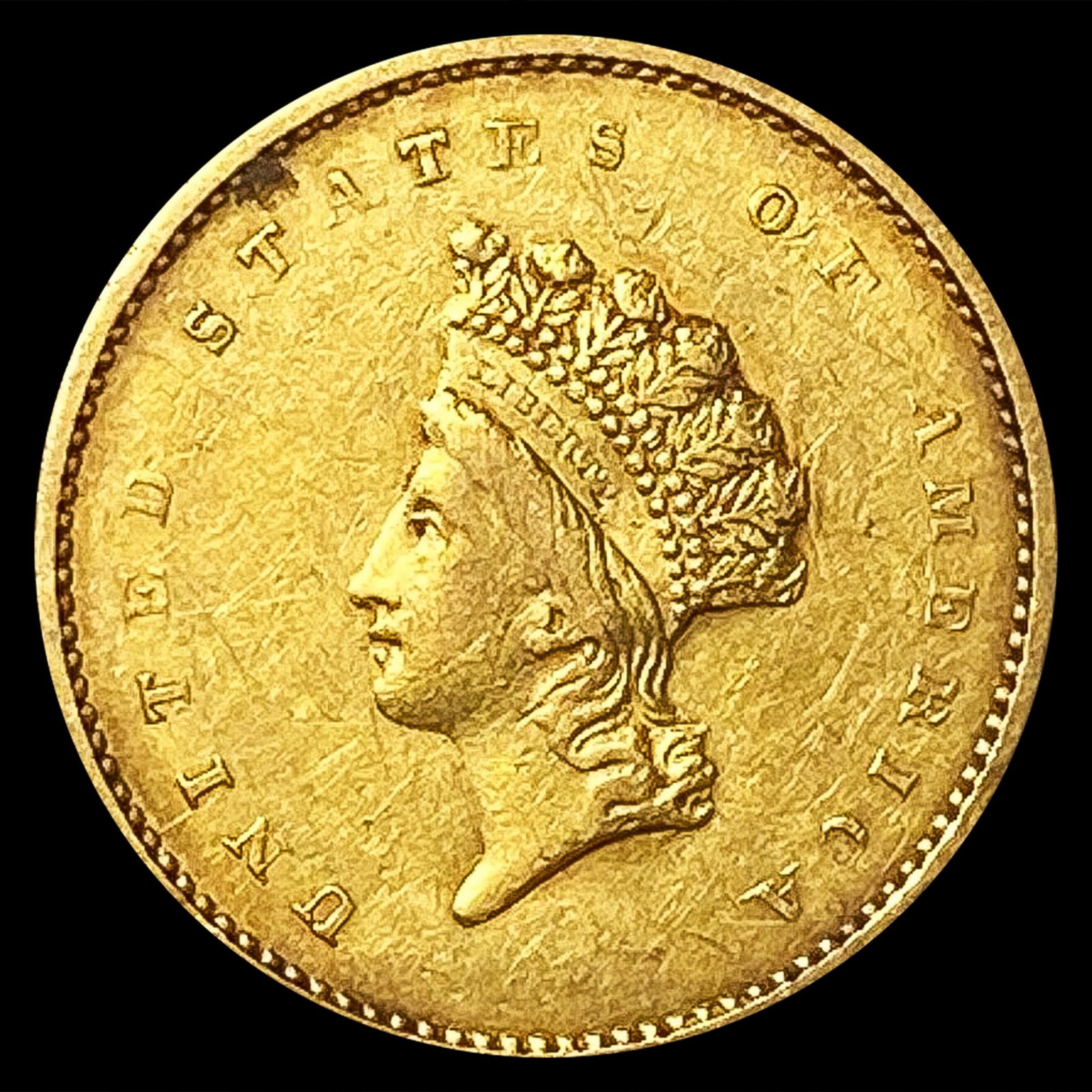 1855 Rare Gold Dollar CLOSELY UNCIRCULATED (1 of 2)