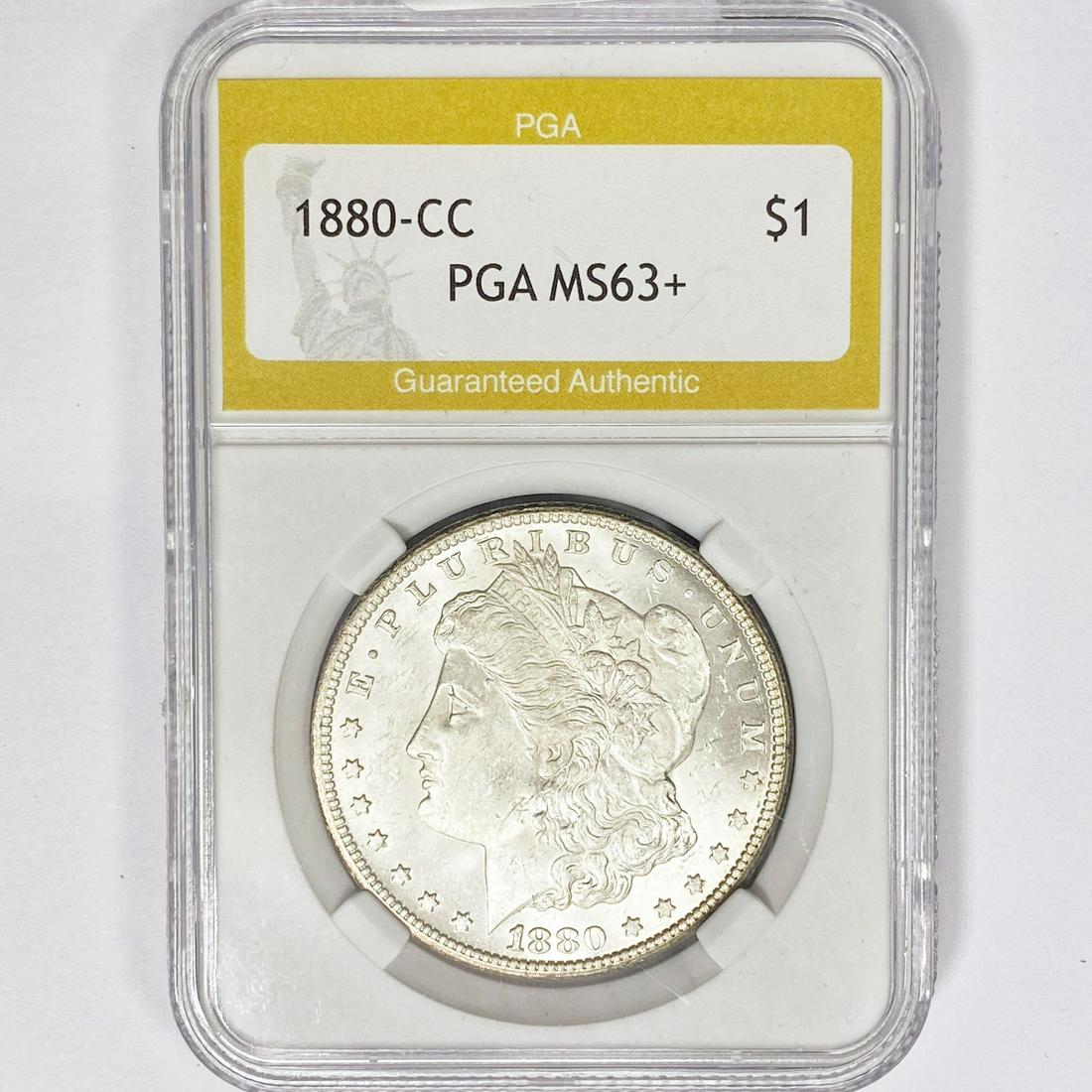 1880-CC Morgan Silver Dollar PGA MS63+ (1 of 2)