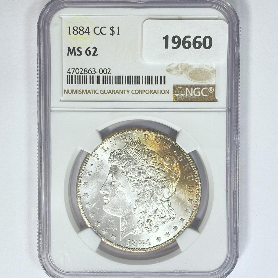 1884-CC Morgan Silver Dollar NGC MS62 (1 of 2)