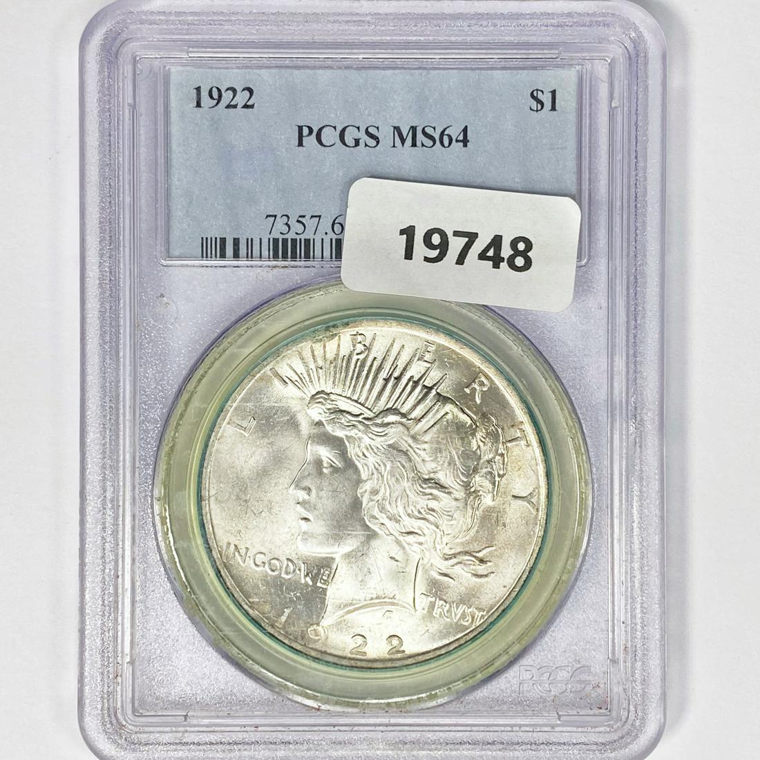 1922 Silver Peace Dollar PCGS MS64 (1 of 2)