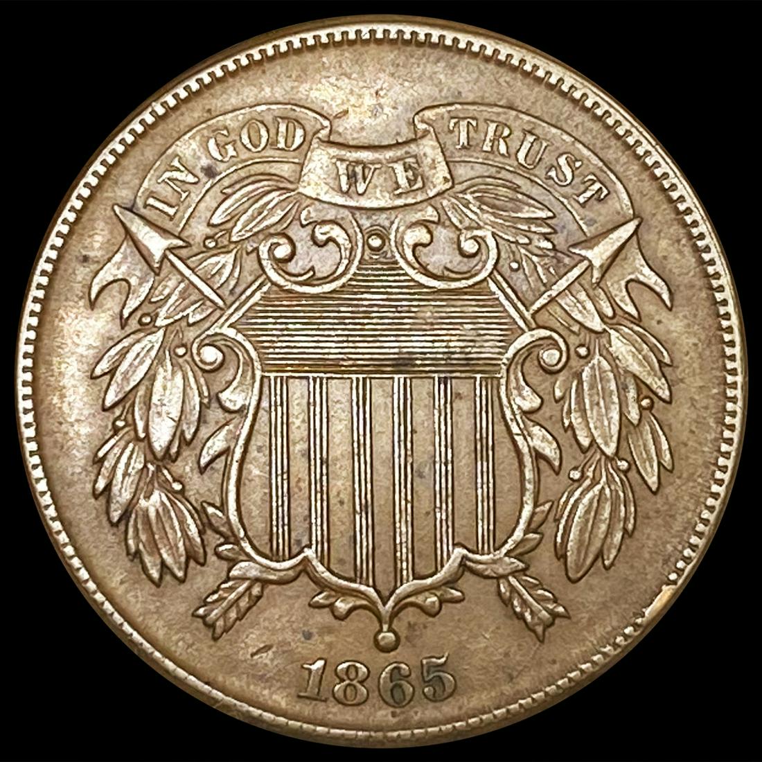 1865 Two Cent Piece CLOSE UNCIRCULATED (1 of 2)