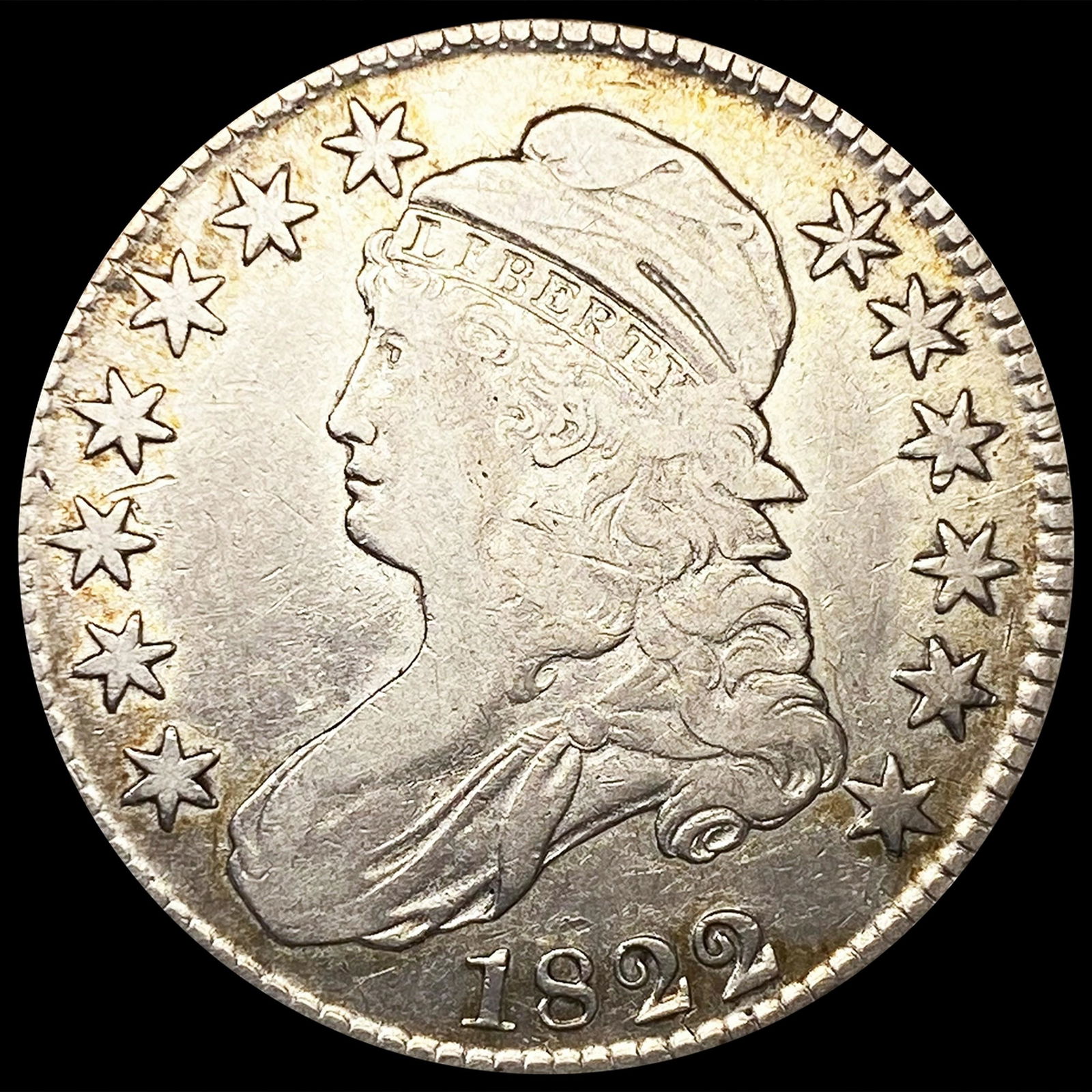 1822 0-101 Cap Bust Half Dollar R3 LIGHT CIRC (1 of 2)