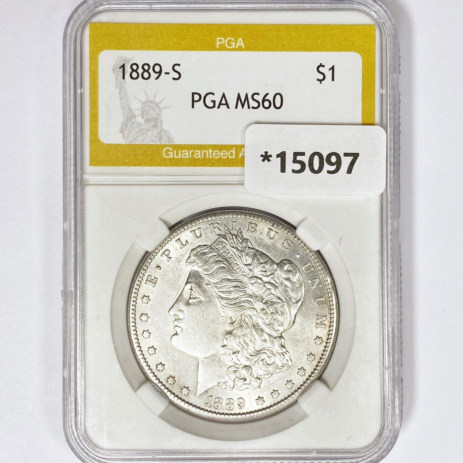 1889-S Morgan Silver Dollar PGA MS60 (1 of 2)