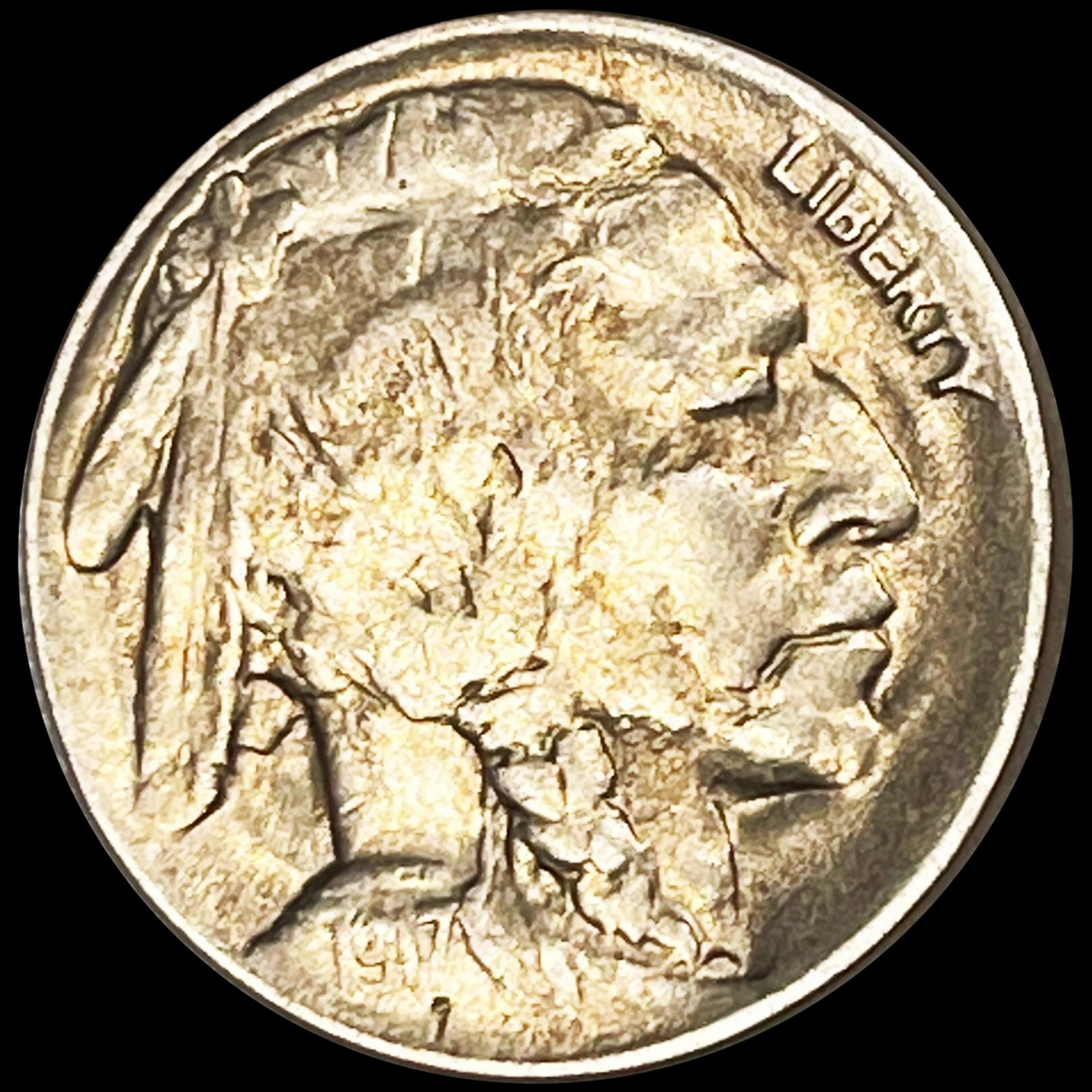 1917-D Buffalo Nickel NEARLY UNCIRCULATED (1 of 2)