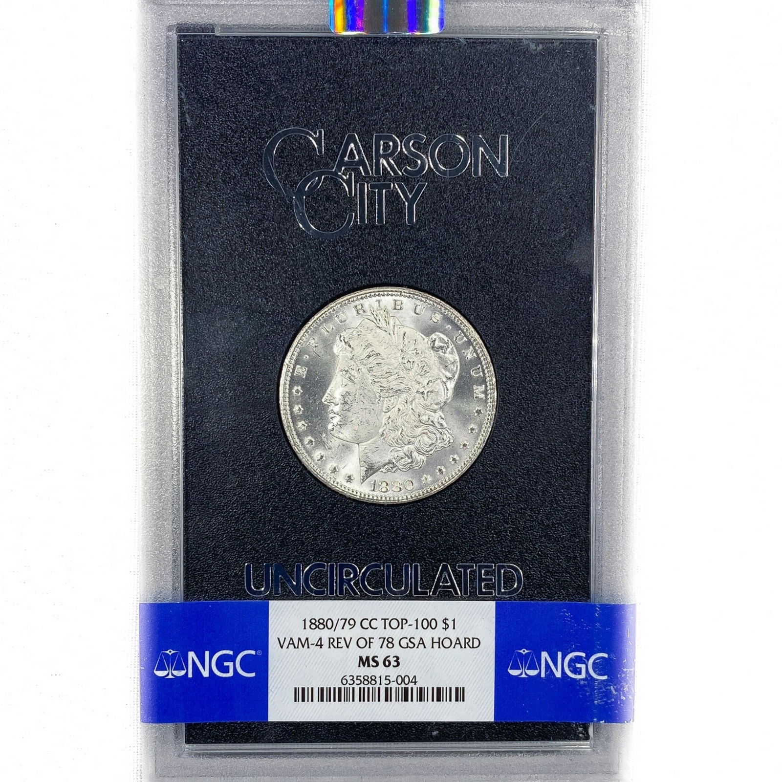 1880/79-CC VAM-4 Rev 78 Morgan Silver Dollar NGC (1 of 3)
