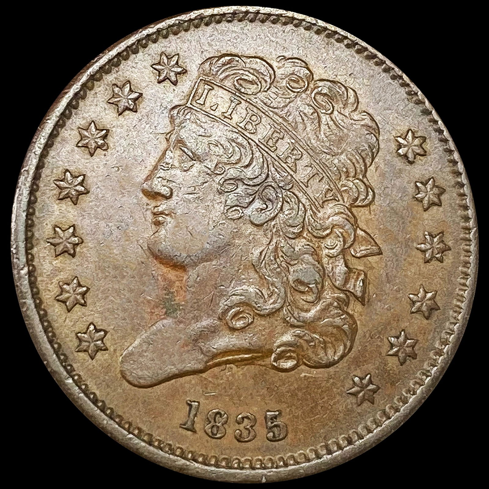 1835 Braided Hair Half Cent UNCIRCULATED (1 of 2)