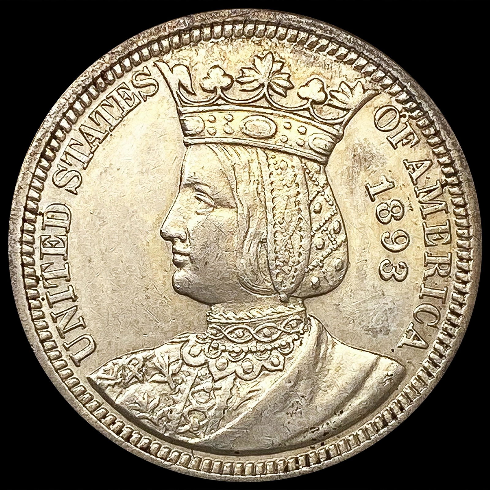 1893 Isabella Silver Quarter UNCIRCULATED (1 of 2)