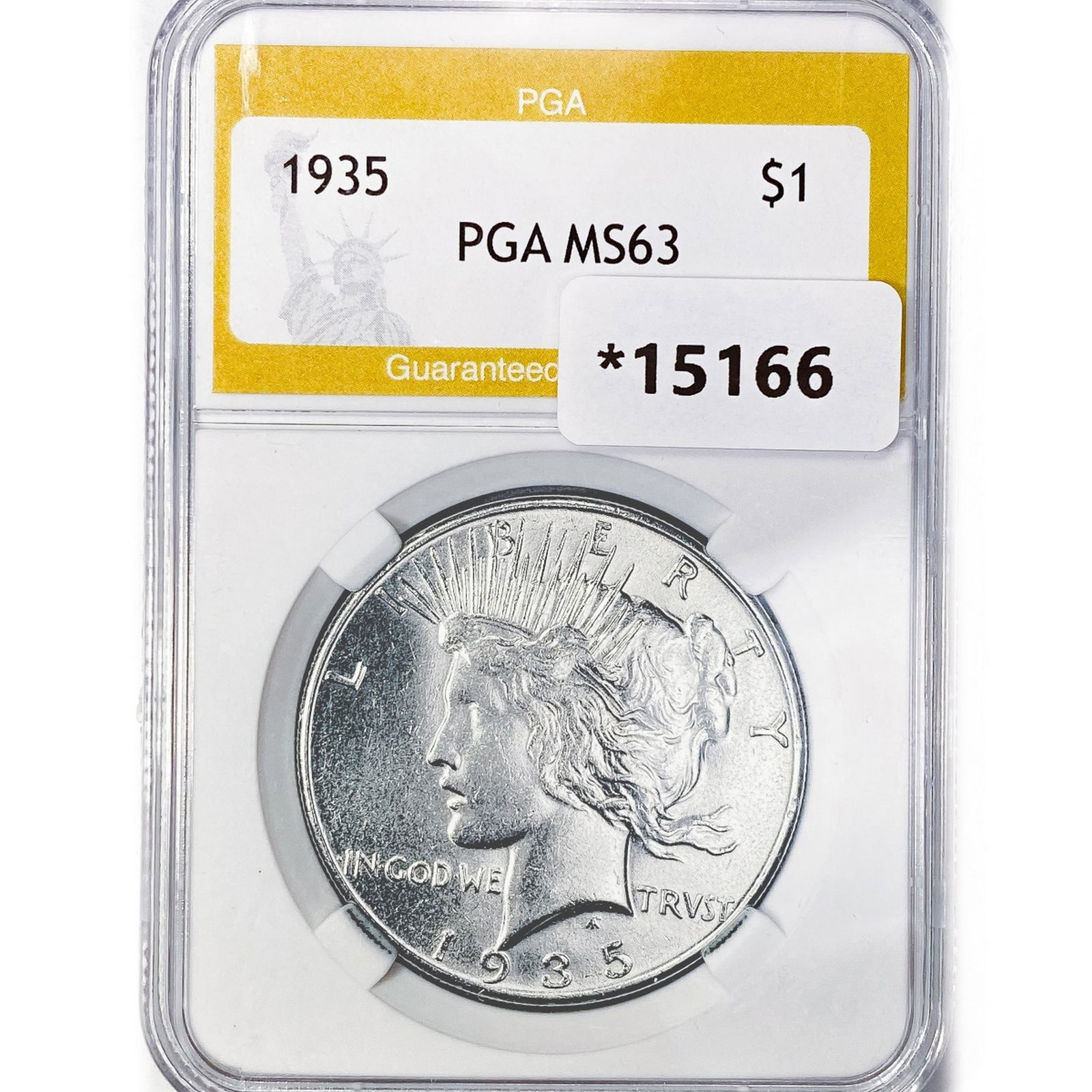 1935 Silver Peace Dollar PGA MS63 (1 of 2)