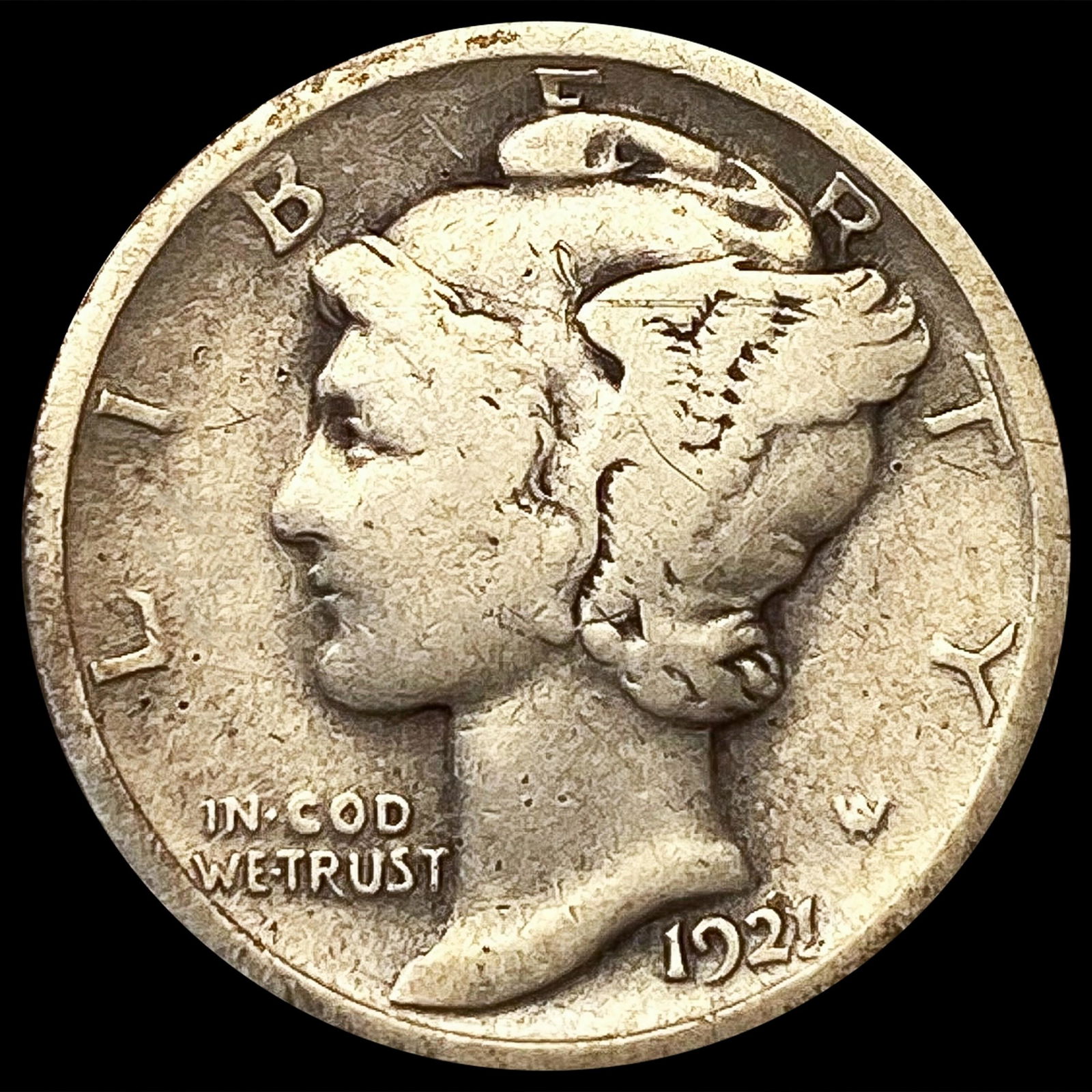 1921 Mercury Dime NICE CIRCULATED (1 of 2)