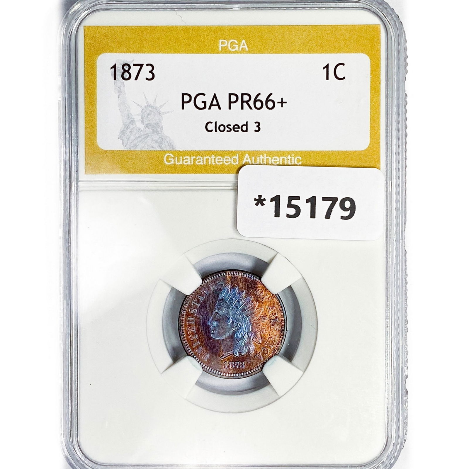 1873 Indian Head Cent PGA PR66+ Closed 3 (1 of 2)
