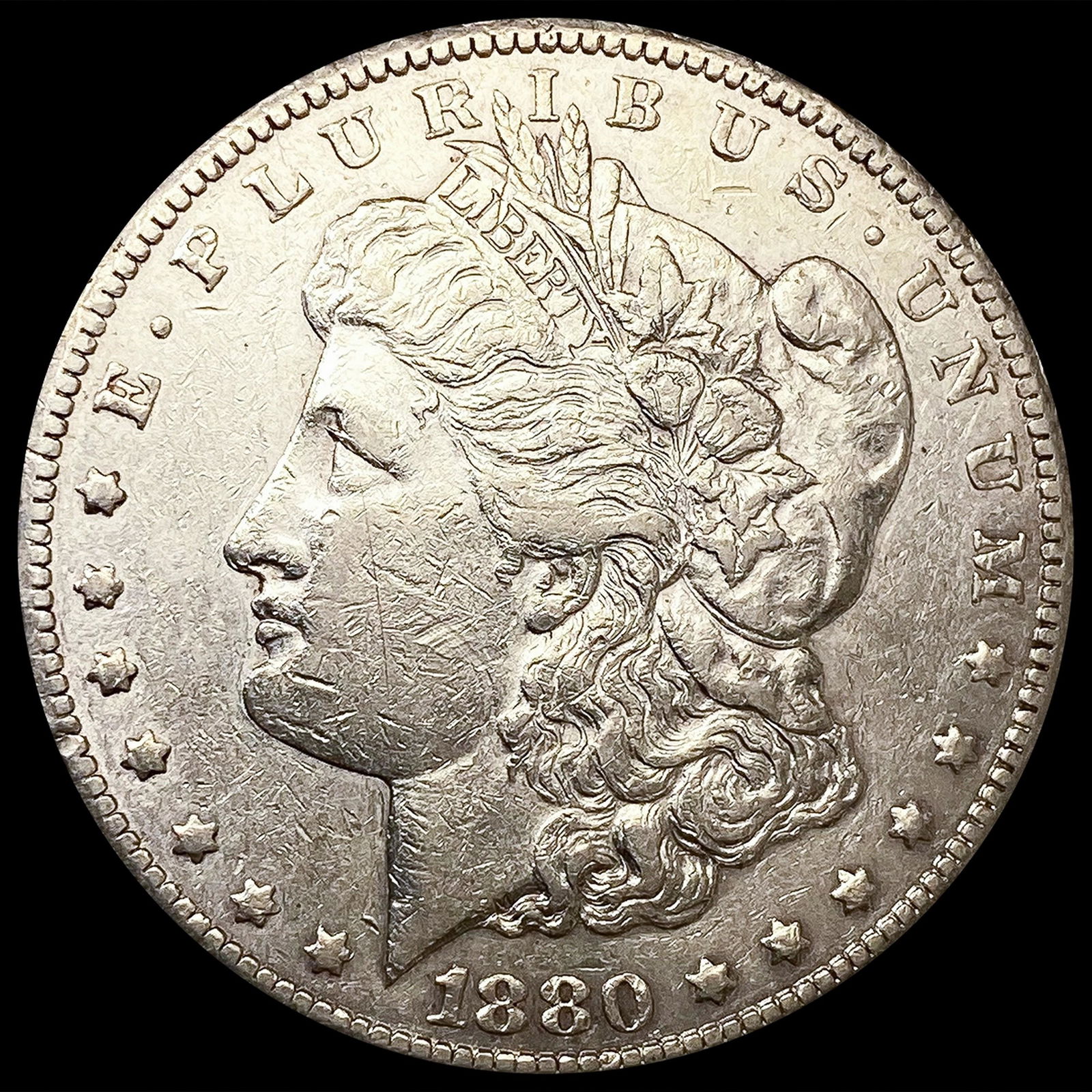 1880-CC 7TF Rev 79 Morgan Silver Dollar CLOSE UNC (1 of 2)