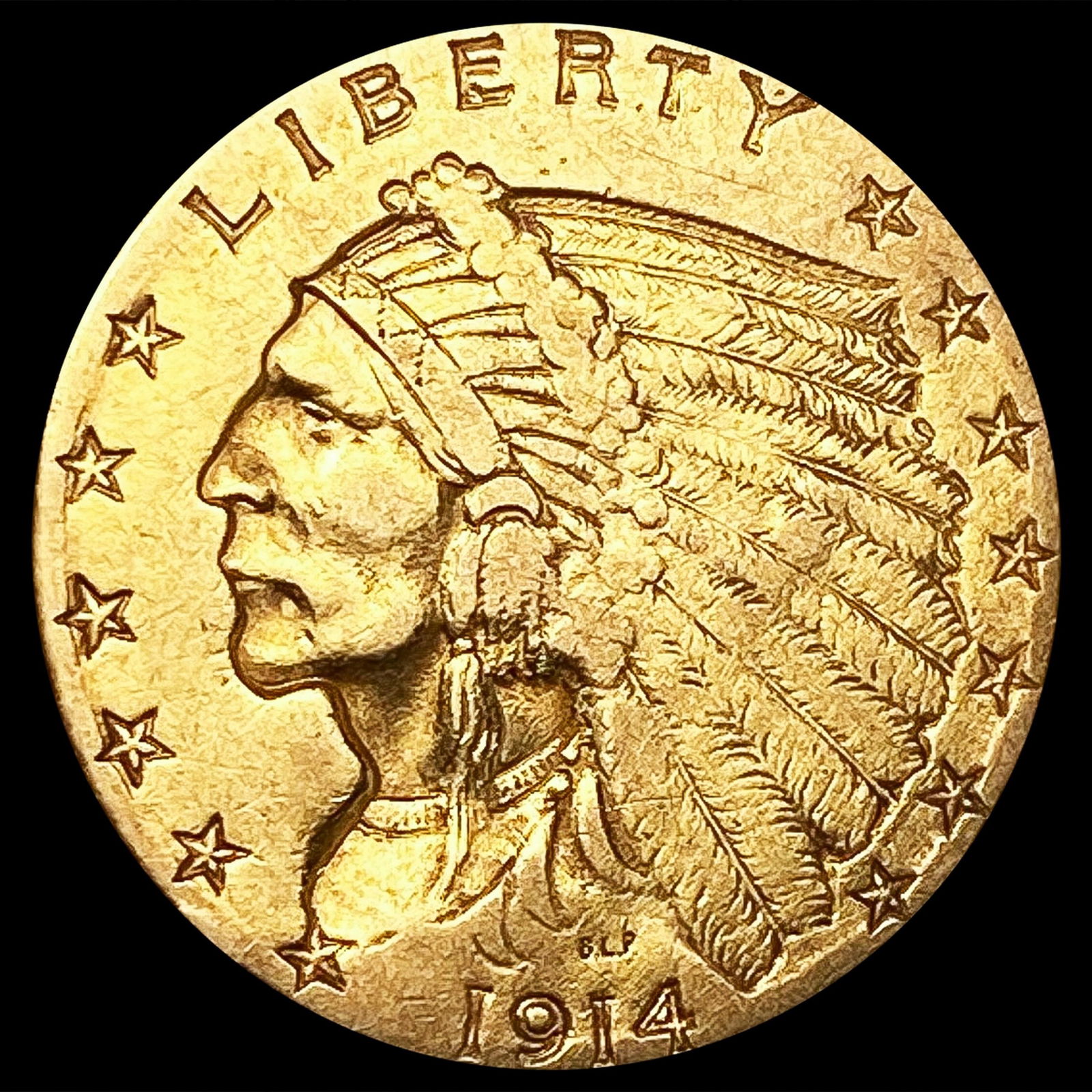 1914 $2.50 Gold Quarter Eagle LIGHTLY CIRCULATED (1 of 2)