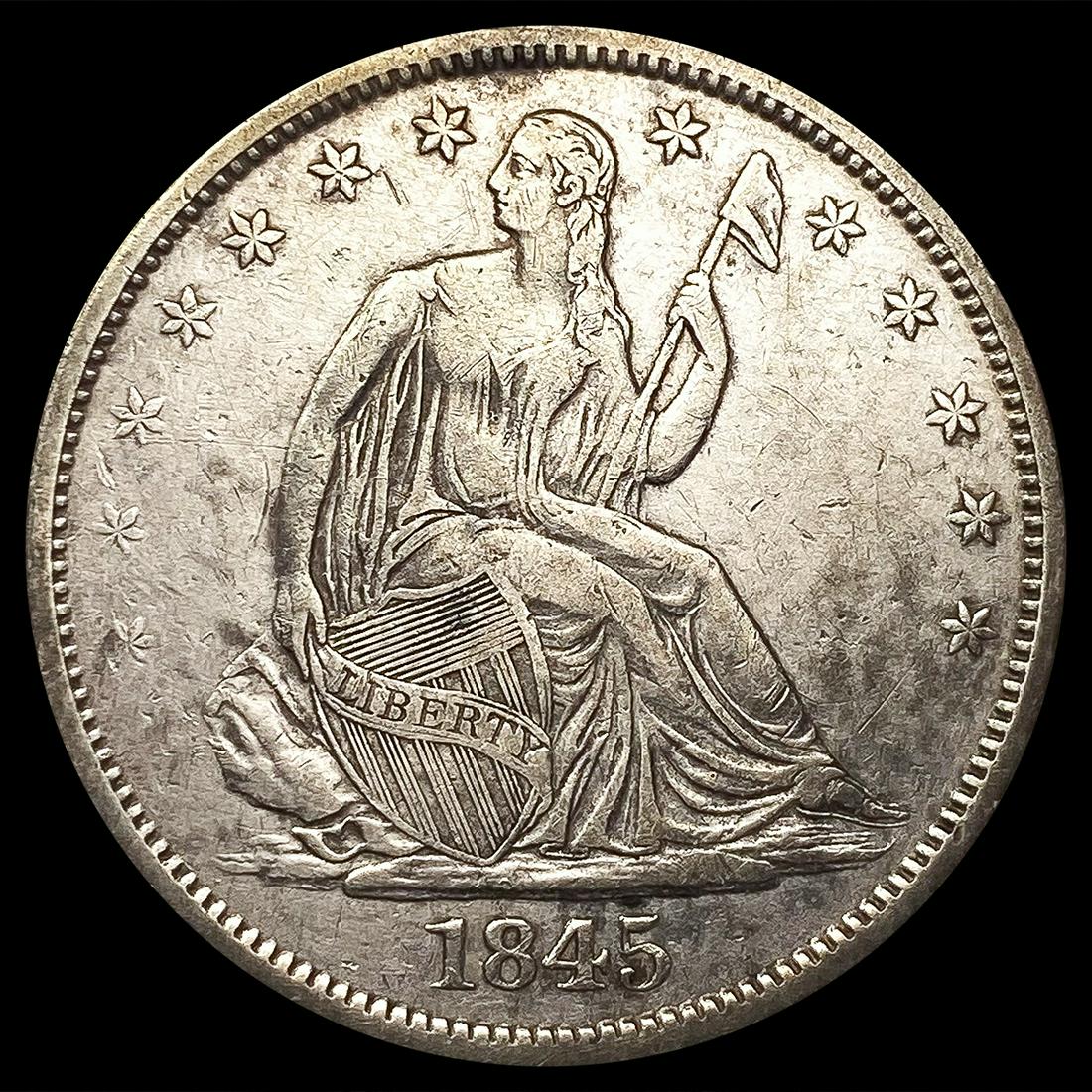 1845-O Seated Liberty Half Dollar LIGHT CIRC (1 of 2)