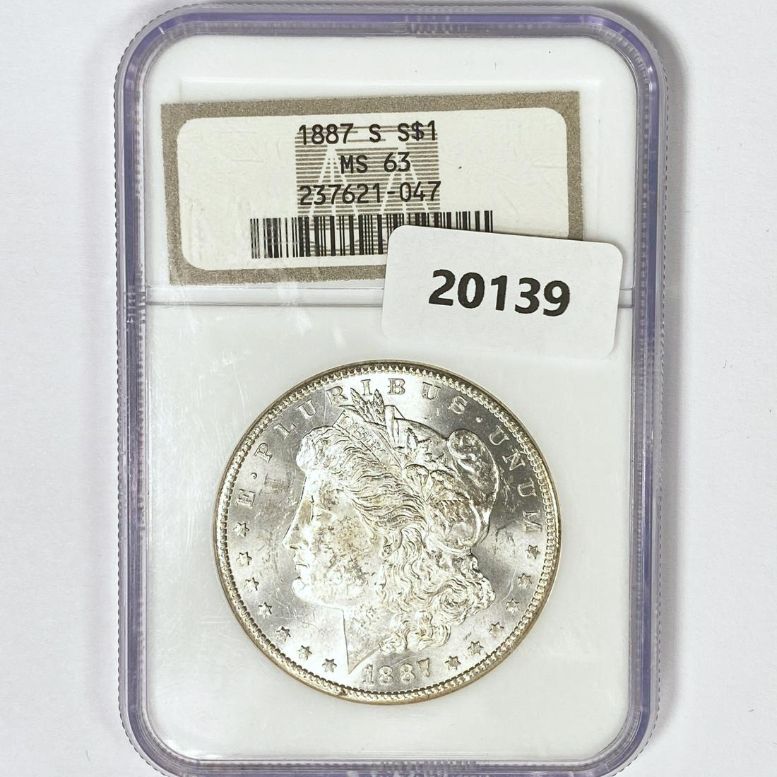 1887-S Morgan Silver Dollar NGC MS63 (1 of 2)