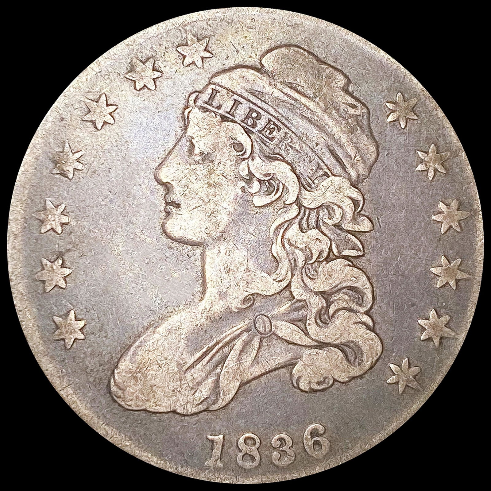 1836 Capped Bust Half Dollar NICE CIRCULATED (1 of 2)