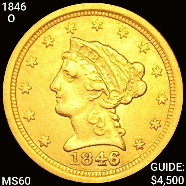 1846-O $2.50 Gold Quarter Eagle UNCIRCULATED (1 of 2)