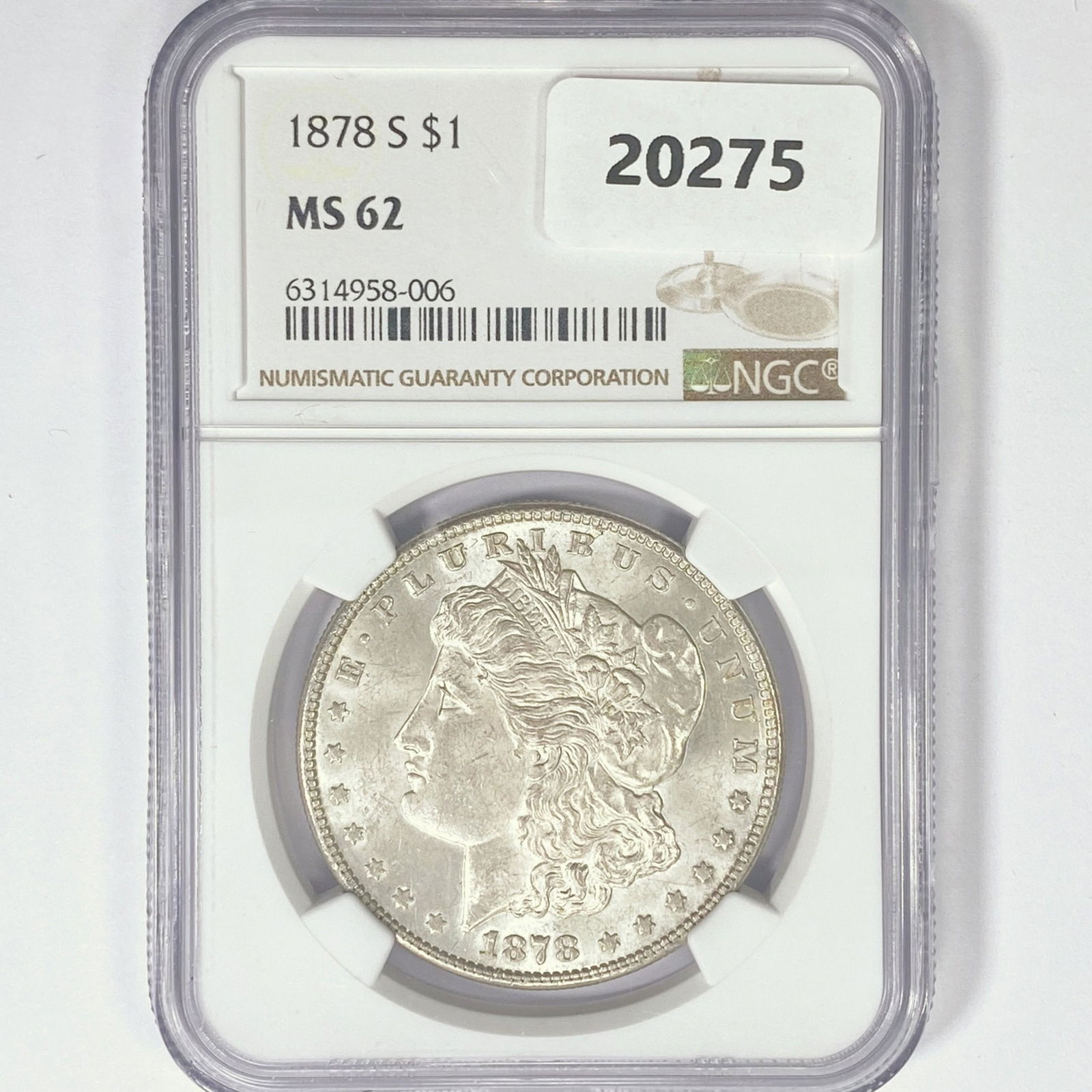 1878-S Morgan Silver Dollar NGC MS62 (1 of 2)