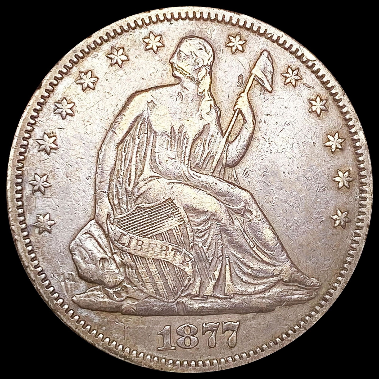 1877 Seated Liberty Half Dollar CLOSELY UNC (1 of 2)
