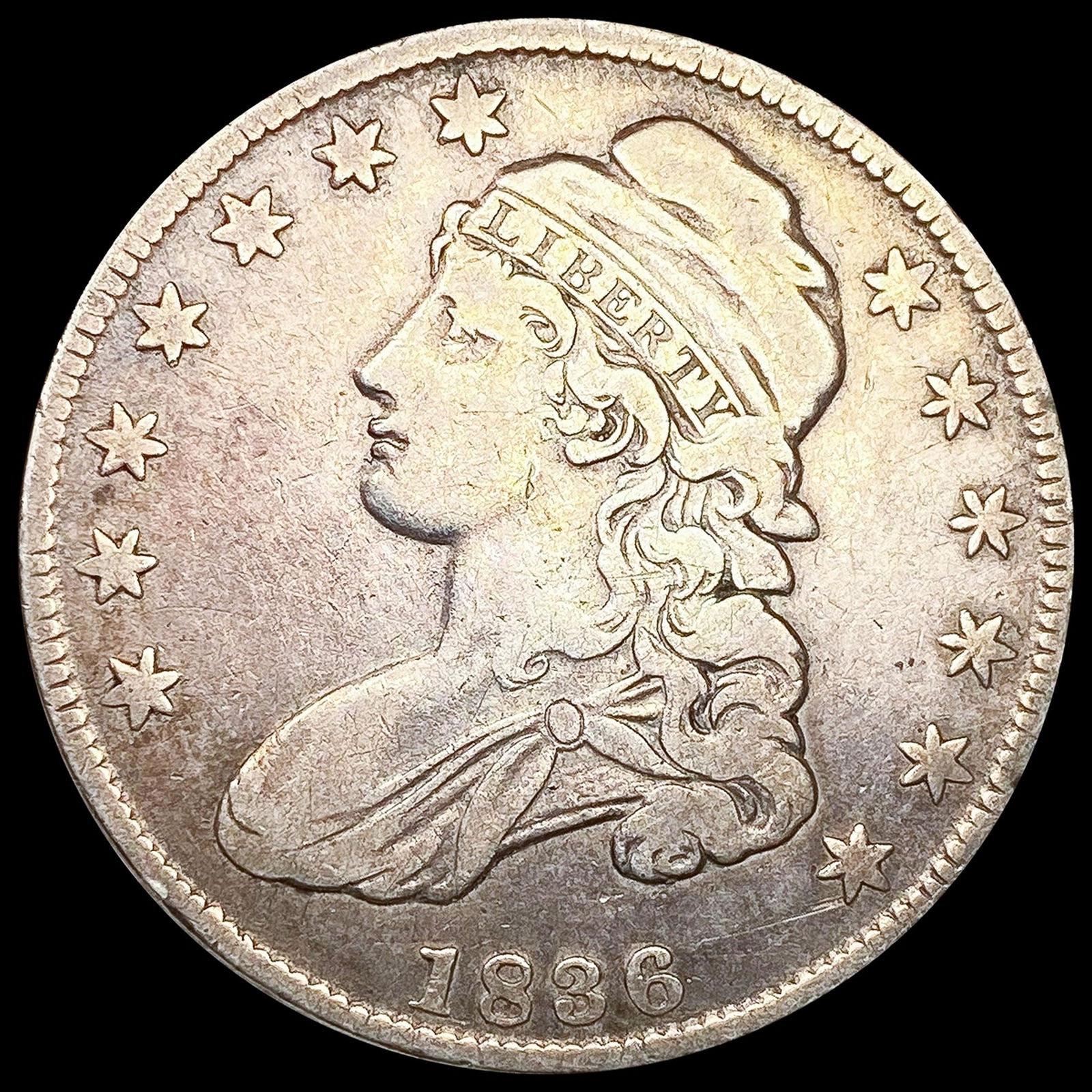 1836 Capped Bust Half Dollar NICE CIRCULATED (1 of 2)