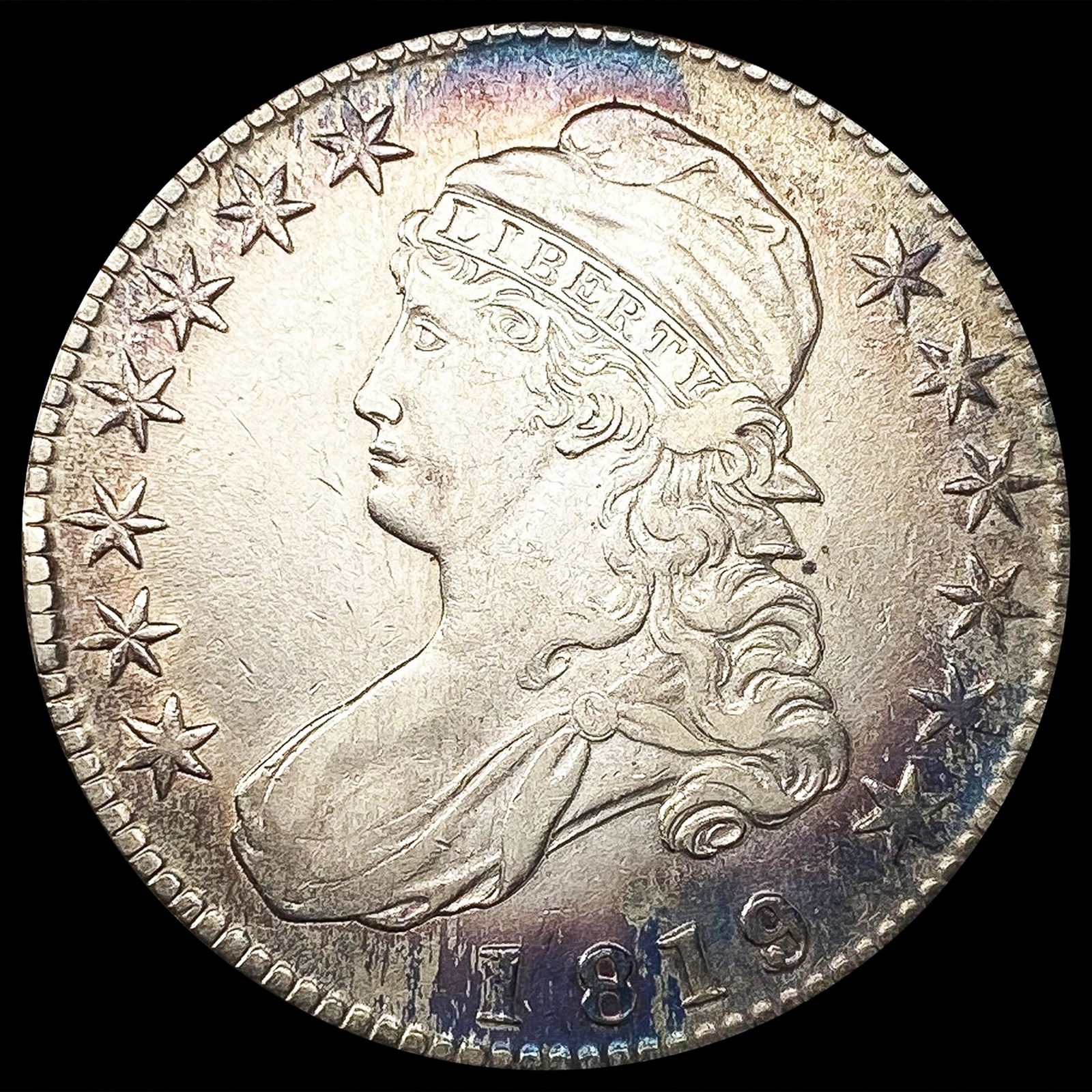 1819/8 Capped Bust Half Dollar CLOSELY UNC (1 of 2)