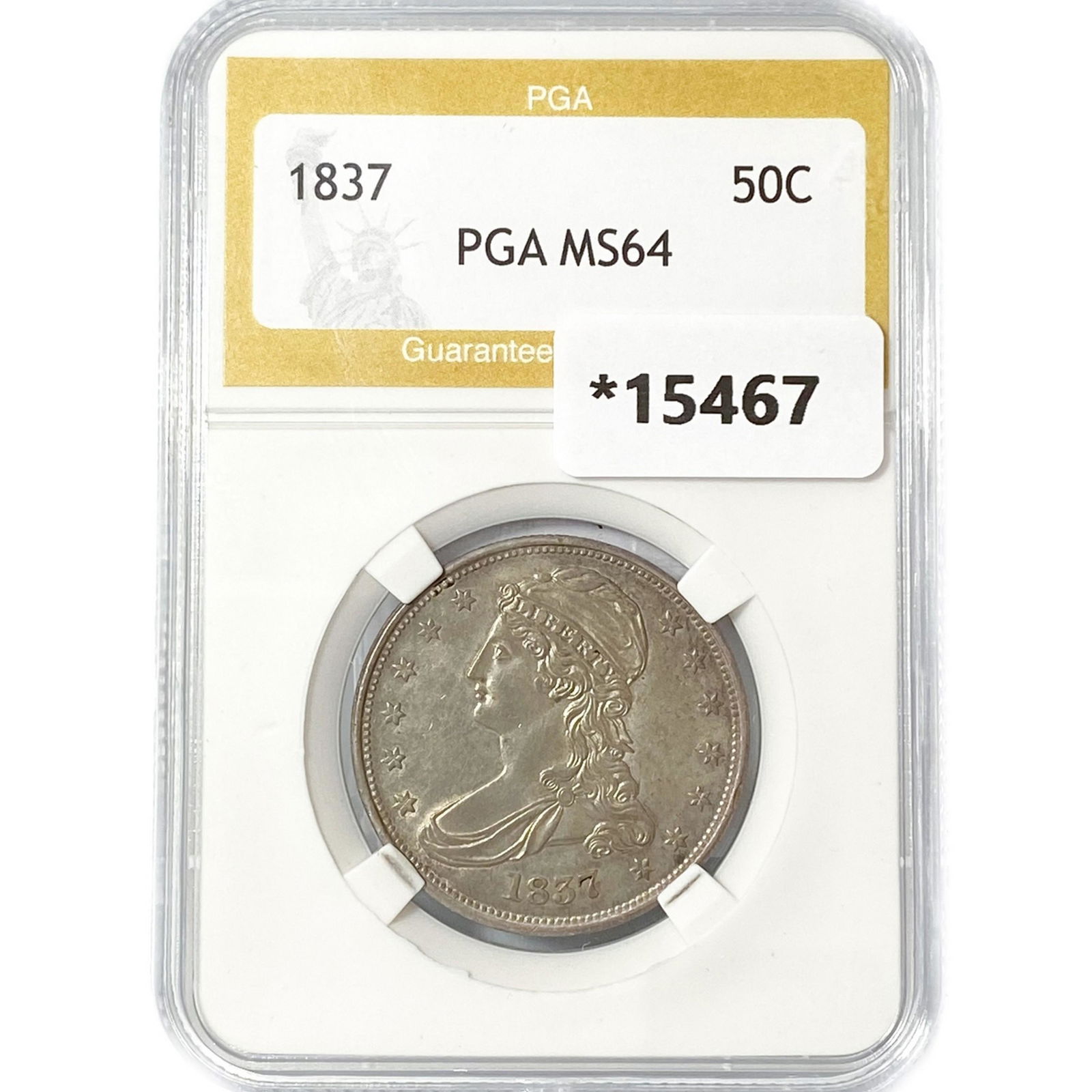1837 Capped Bust Half Dollar PGA MS64 (1 of 2)