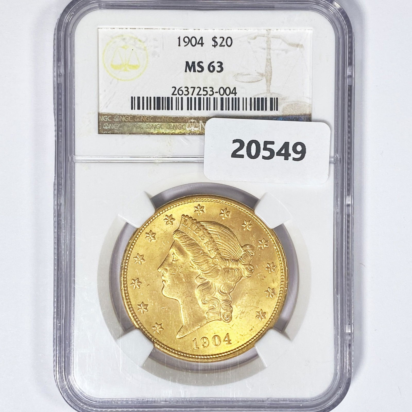 1904 $20 Gold Double Eagle NGC MS63 (1 of 2)
