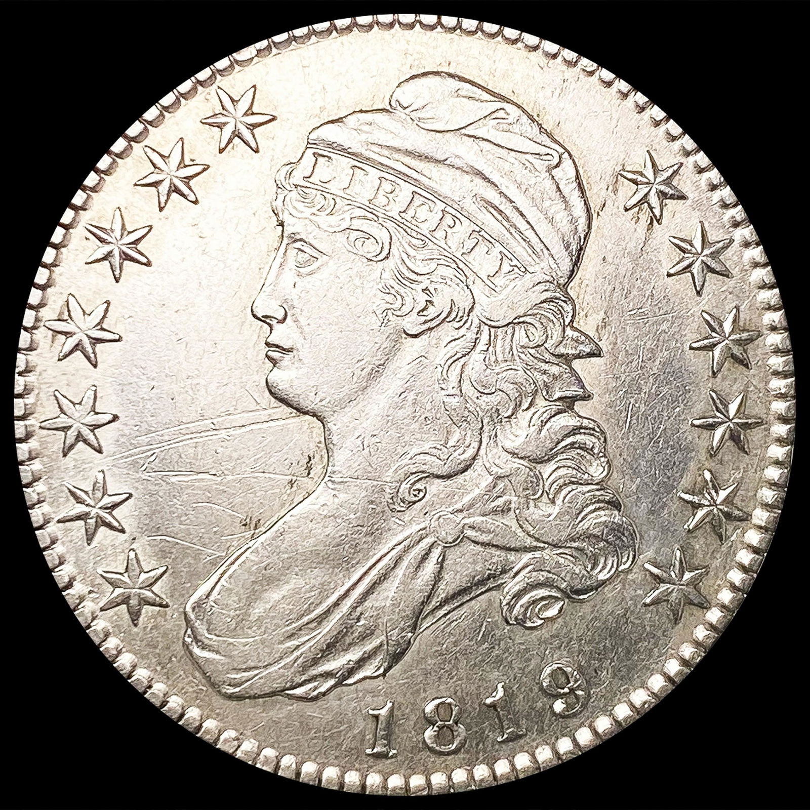 1819 Capped Bust Half Dollar CLOSELY UNCIRCULATED (1 of 2)