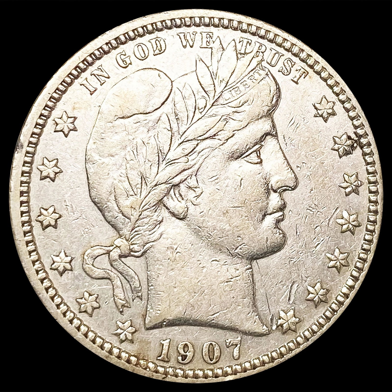 1907-S Barber Quarter CLOSELY UNCIRCULATED (1 of 2)