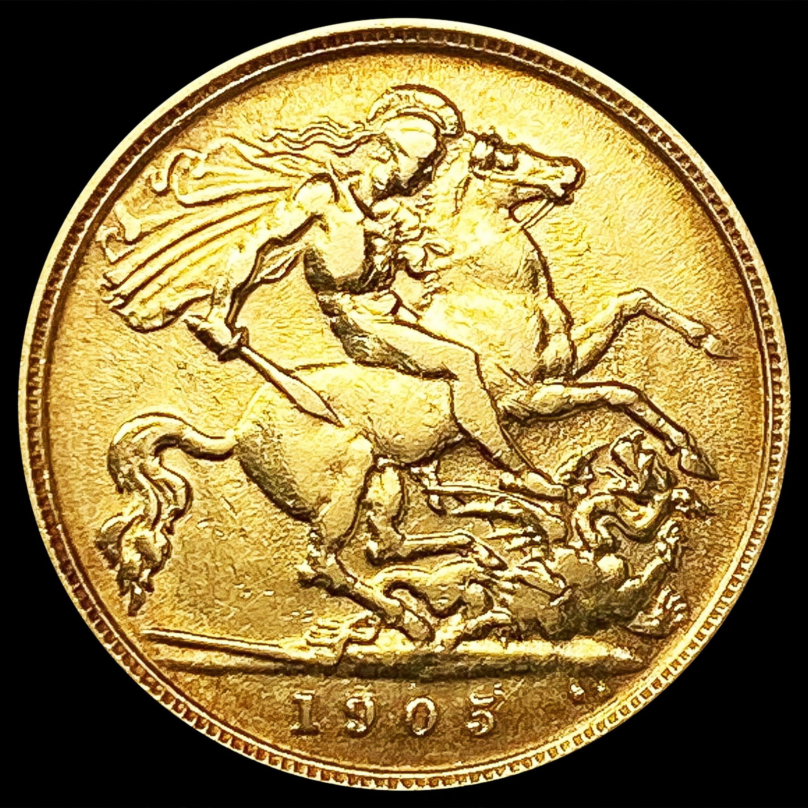1905 G.B. .1176oz Gold Half Sovereign LIGHT CIRC (1 of 2)
