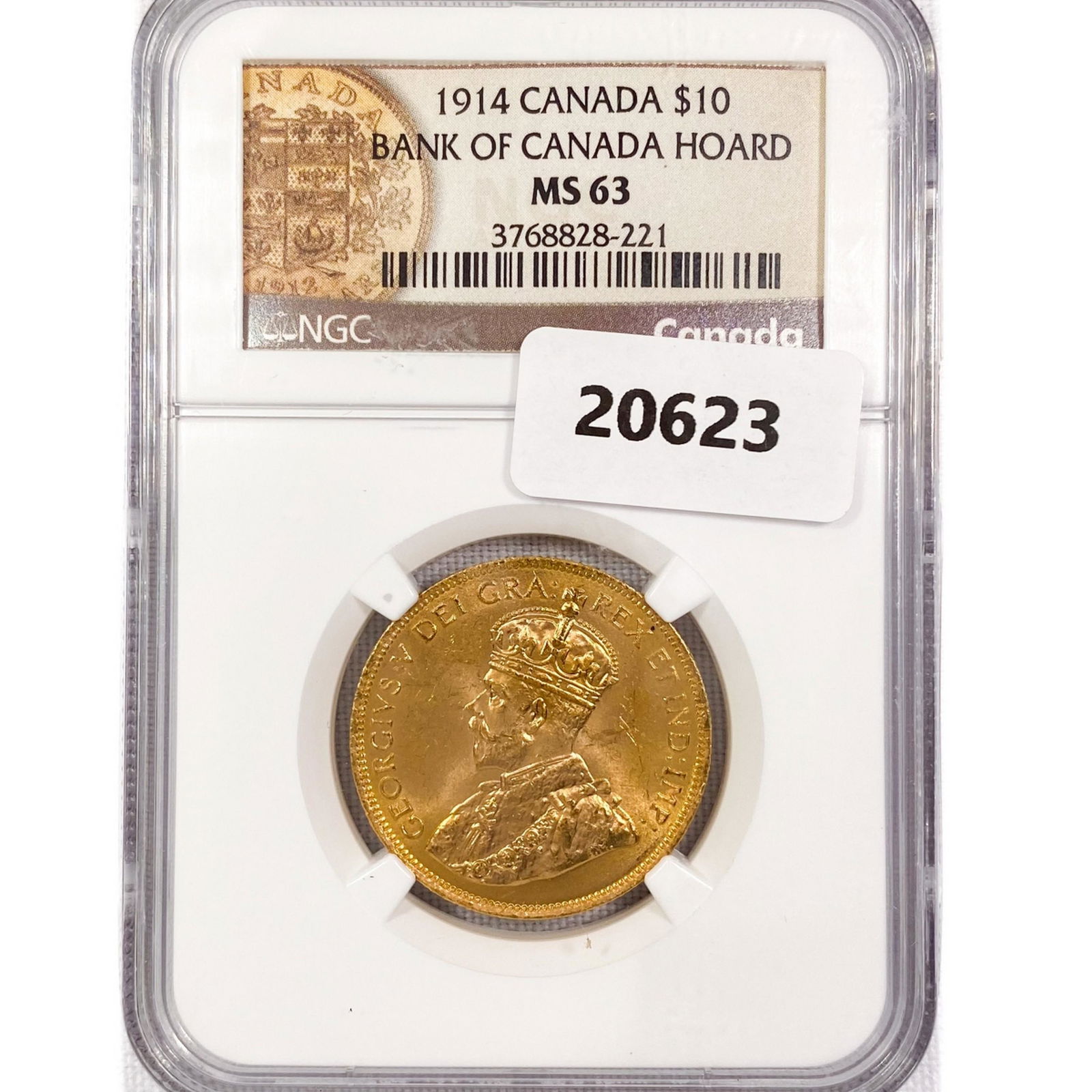 1914 $10 Canada Gold NGC MS63 Bank of Canada Hoar (1 of 2)