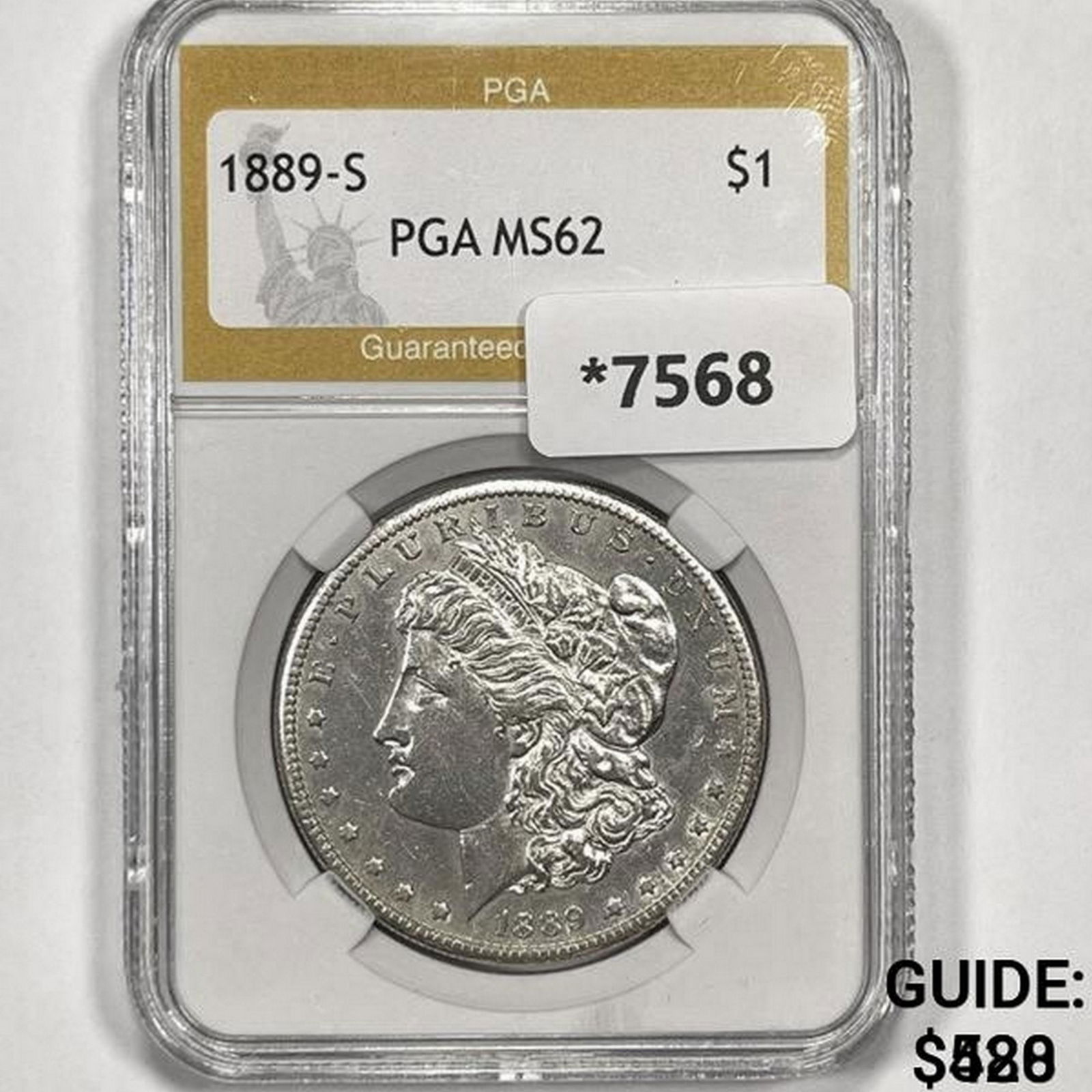 1889-S Morgan Silver Dollar PGA MS62 (1 of 2)